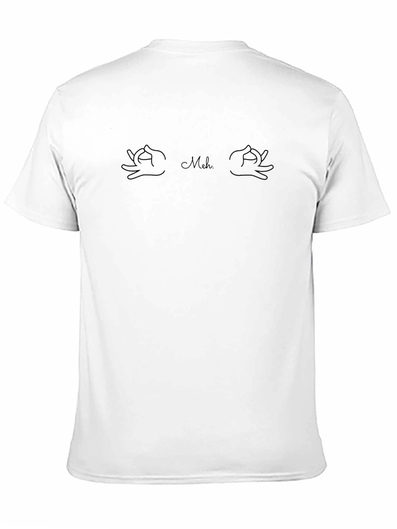 Black Meh T-Shirt - Humorous Graphic Tee view 11
