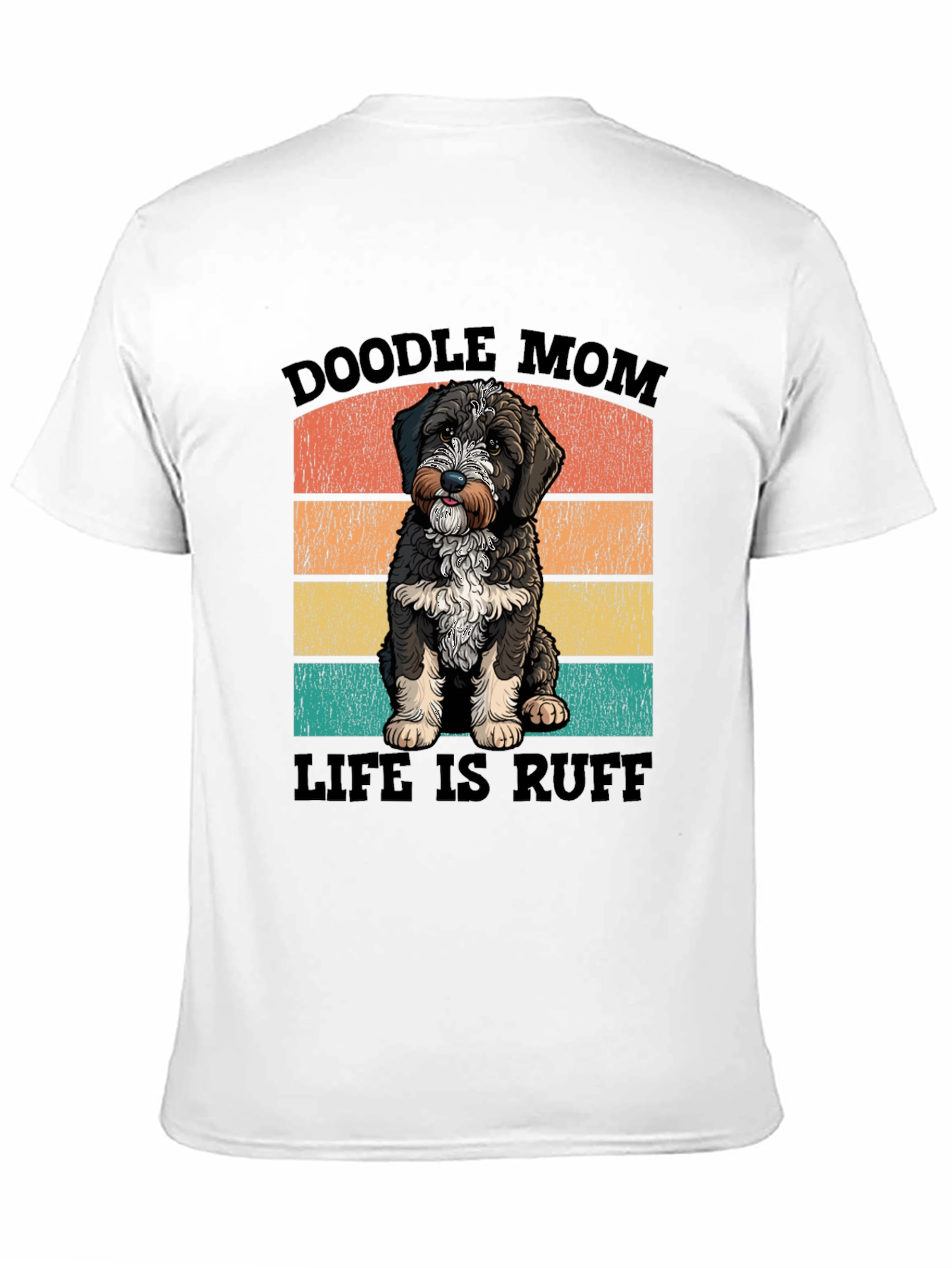 Black Doodle Mom Life is Ruff T-Shirt view 11