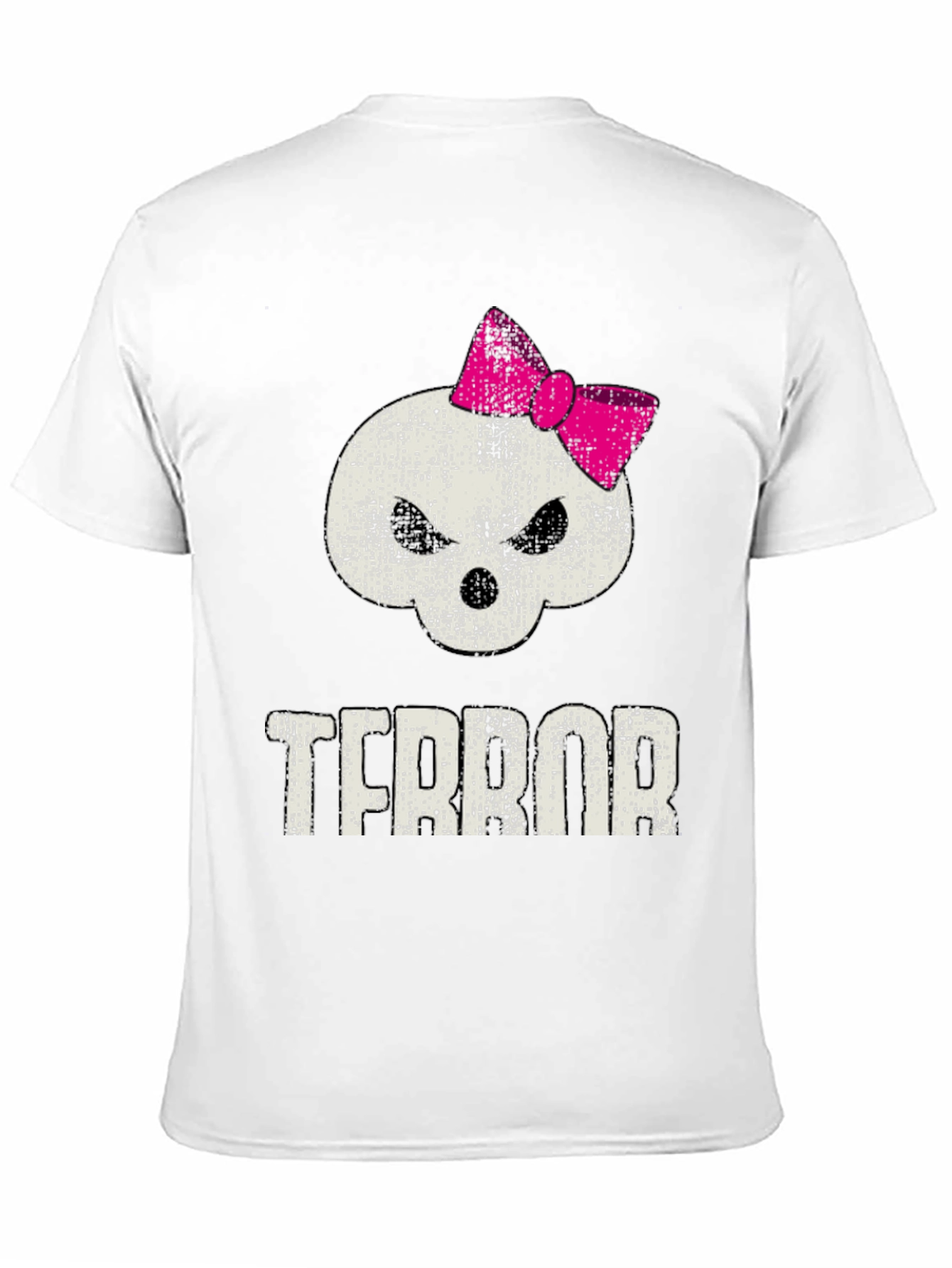 Black Terror Skull with Bow Graphic T-Shirt view 11
