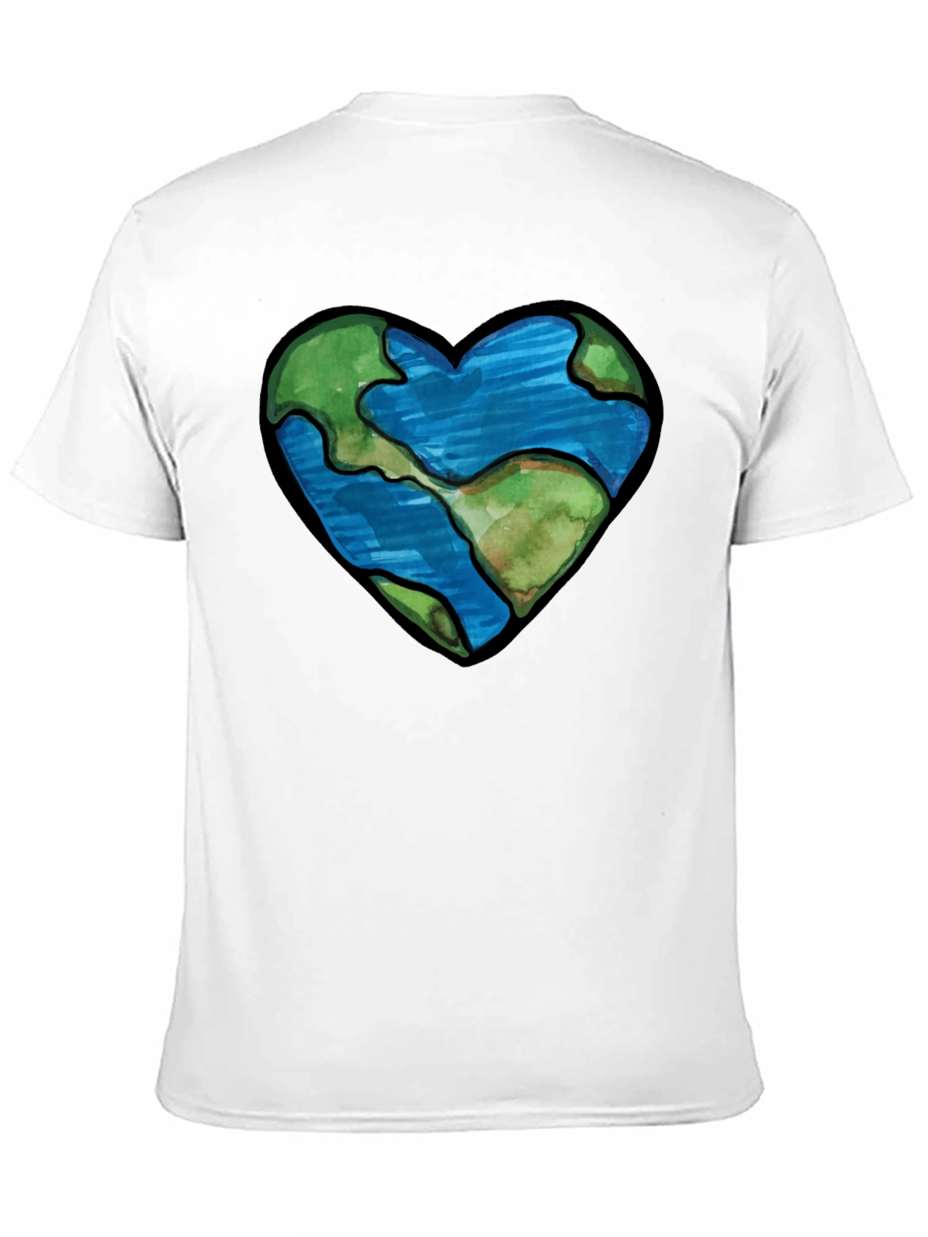 Black Earth Heart Graphic Tee - Black view 11