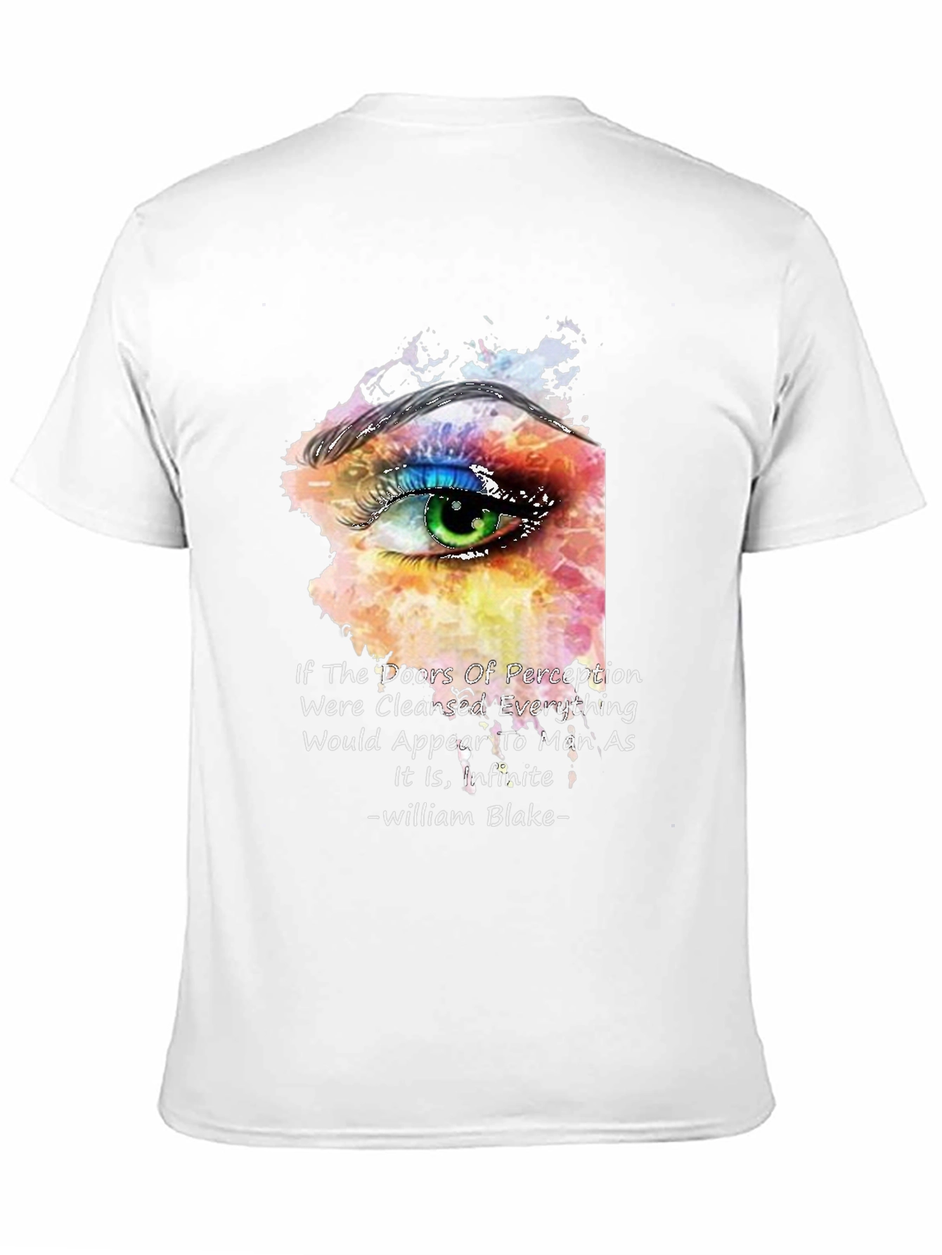 Black Perception Eye T-Shirt - William Blake Quote view 11