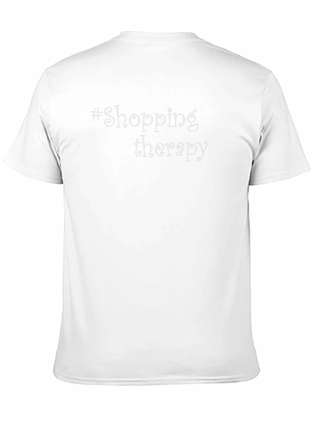 Black Shopping Therapy Black T-Shirt view 11