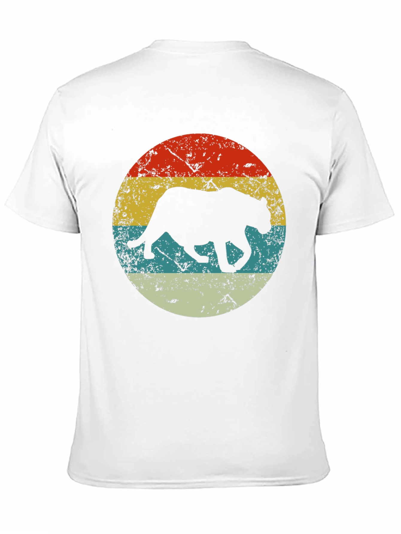 Black Retro Panther Graphic Black T-Shirt view 11