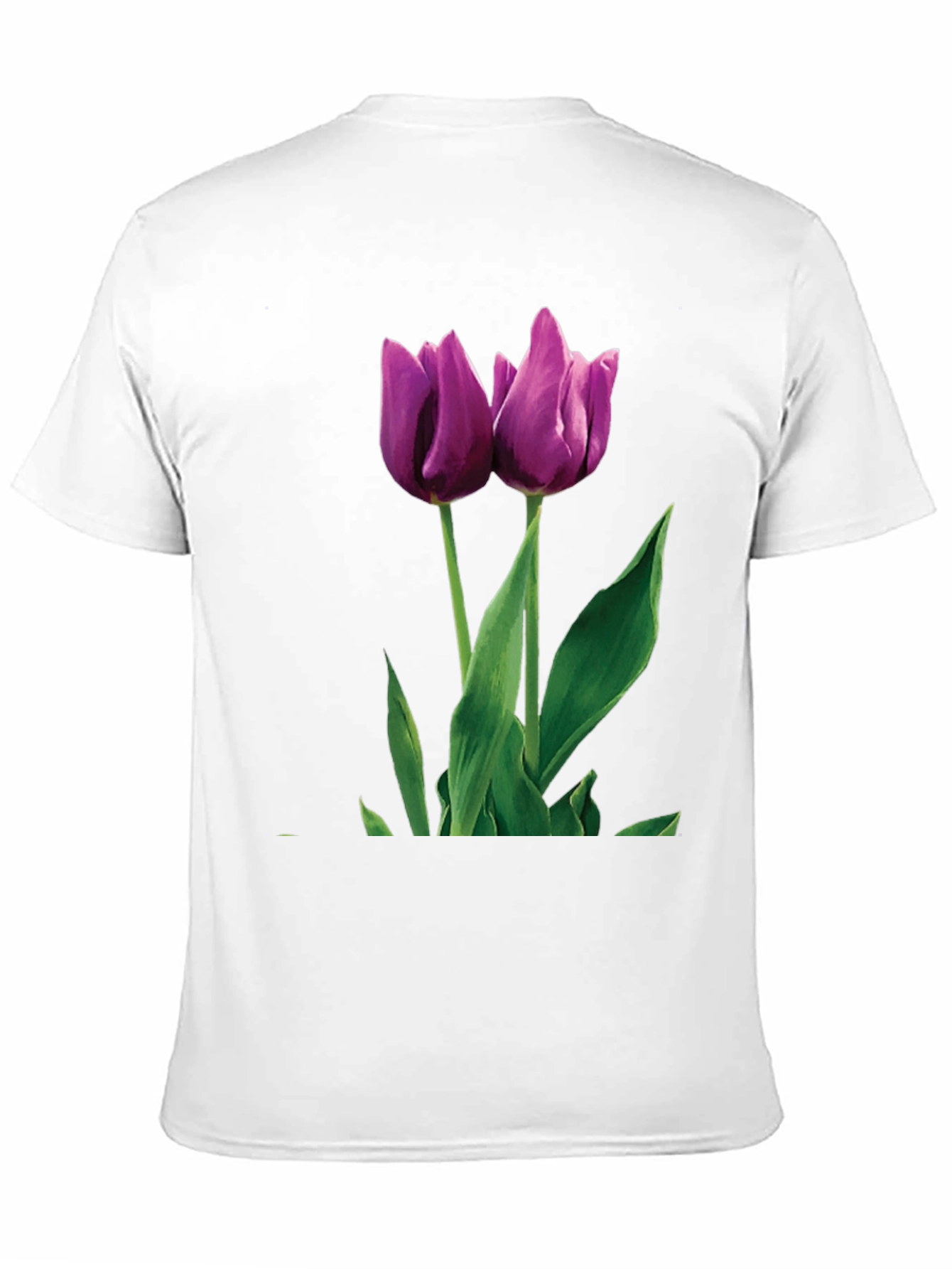 Black Tulip Graphic T-Shirt - Black Cotton Blend view 11