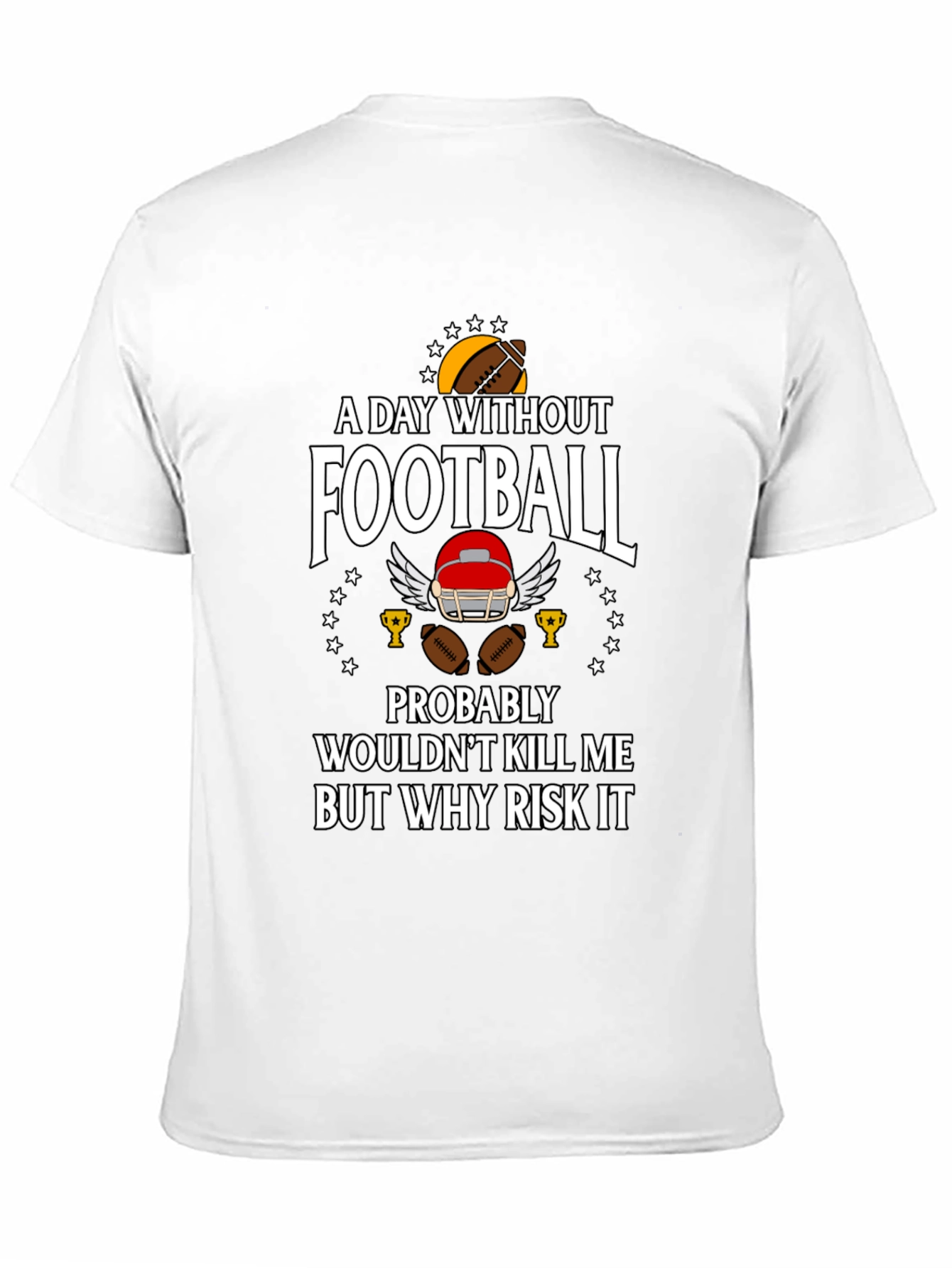 Black Football Fan T-Shirt: Why Risk It? view 11