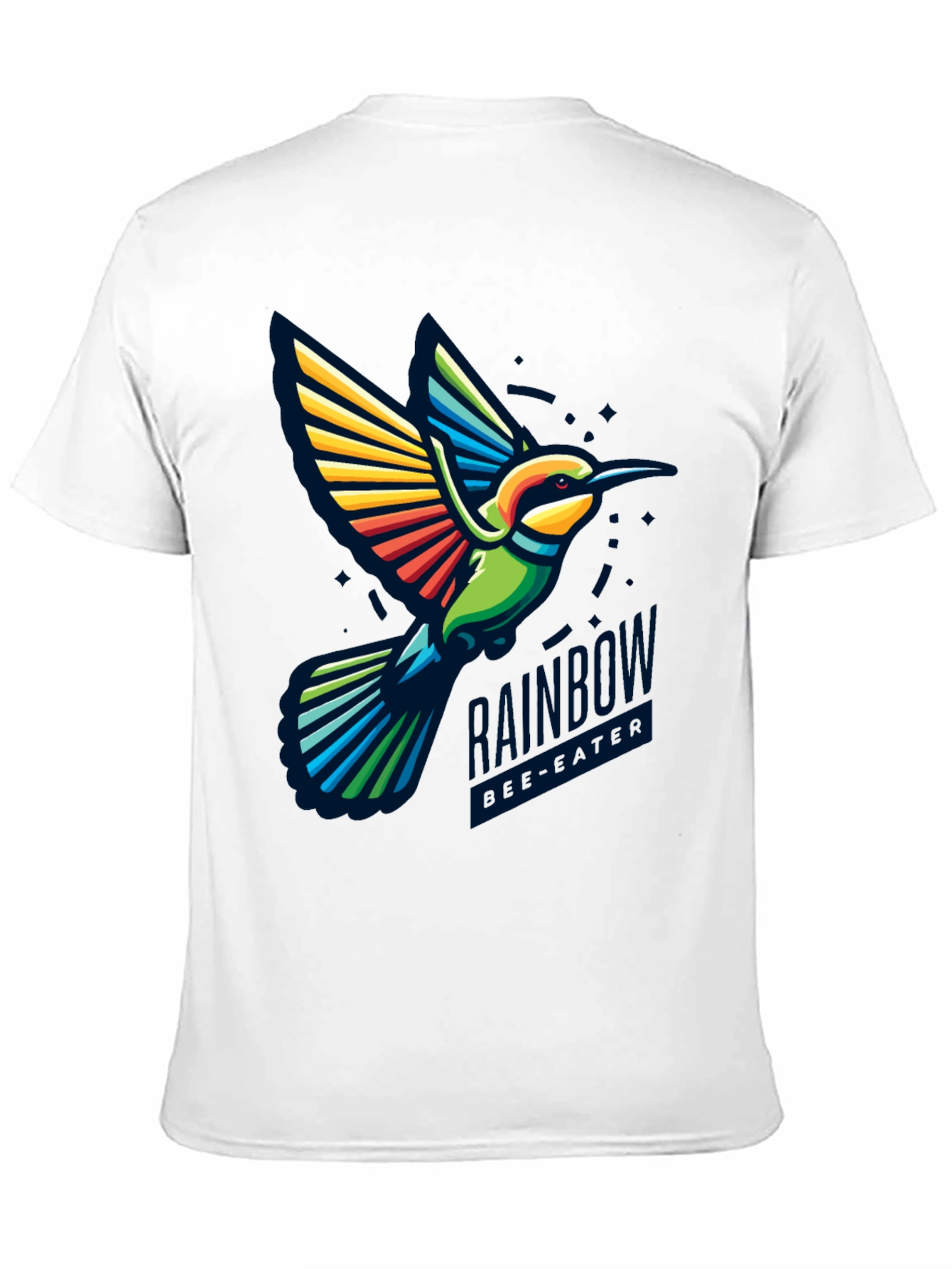 Black Rainbow Hummingbird Graphic Tee - Stylish Bird Lover Shirt view 11