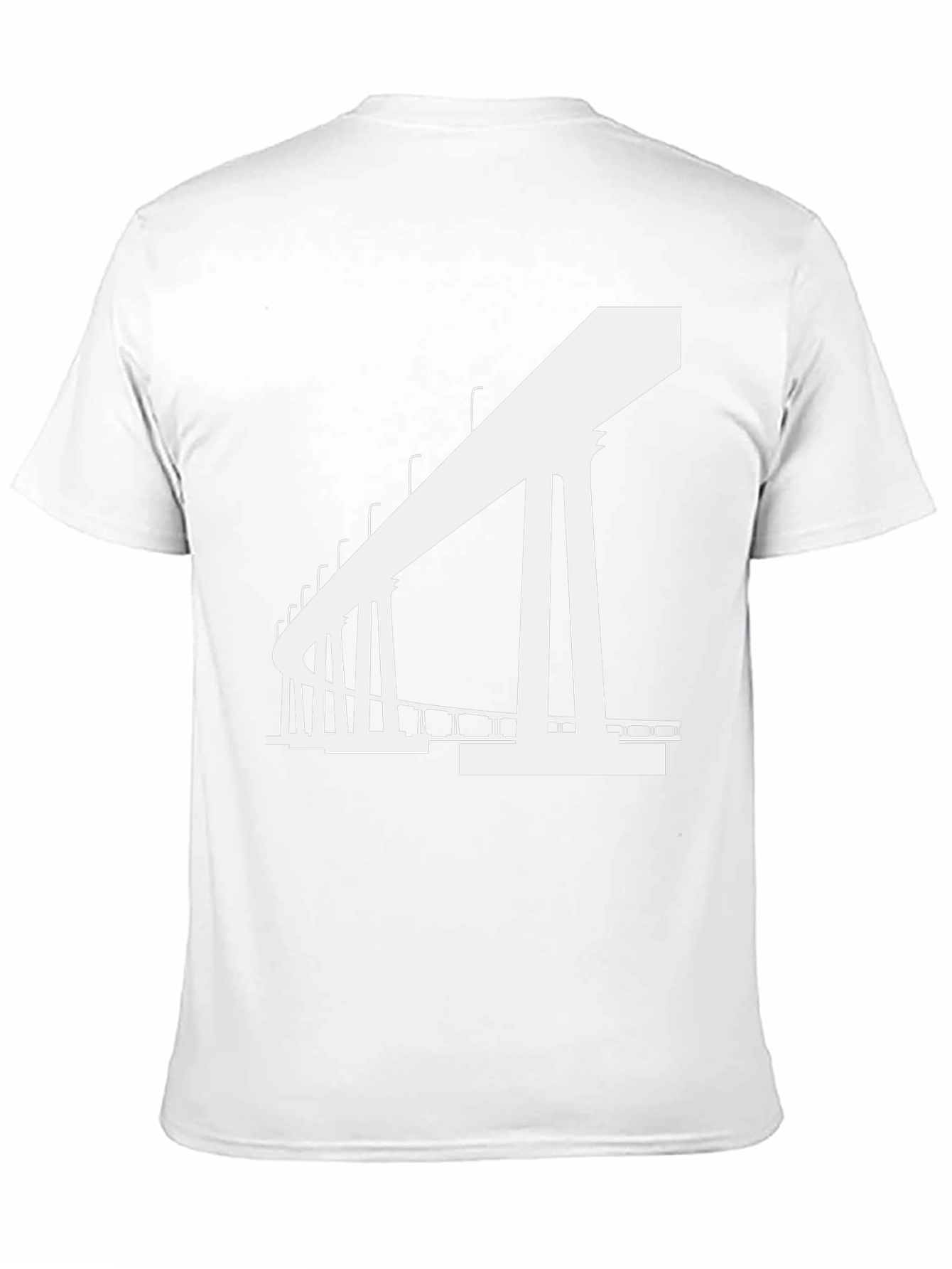 Black Modern Bridge Graphic Tee - Black Cotton T-Shirt view 11