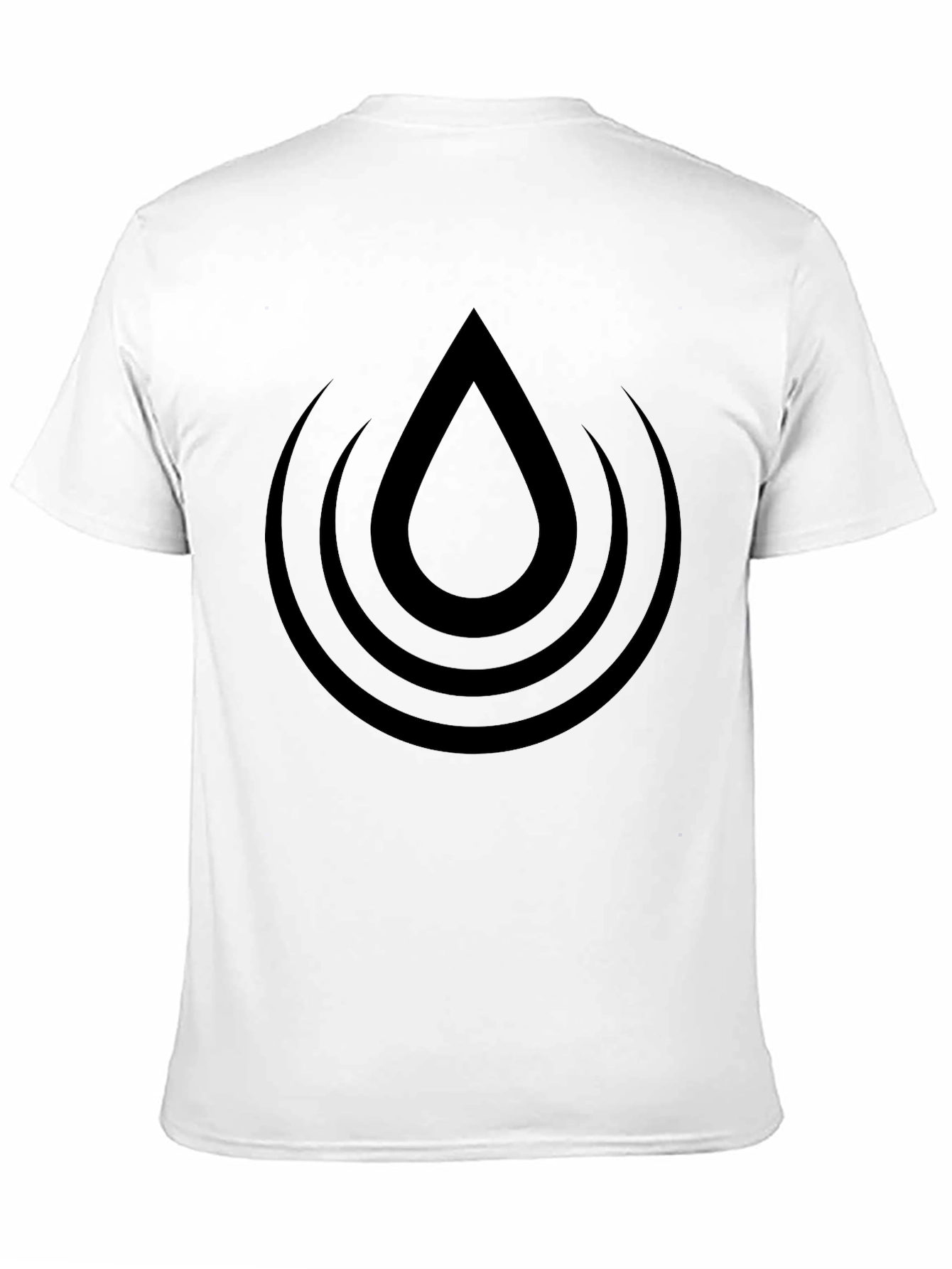 Black Black T-Shirt with Water Drop Design view 11