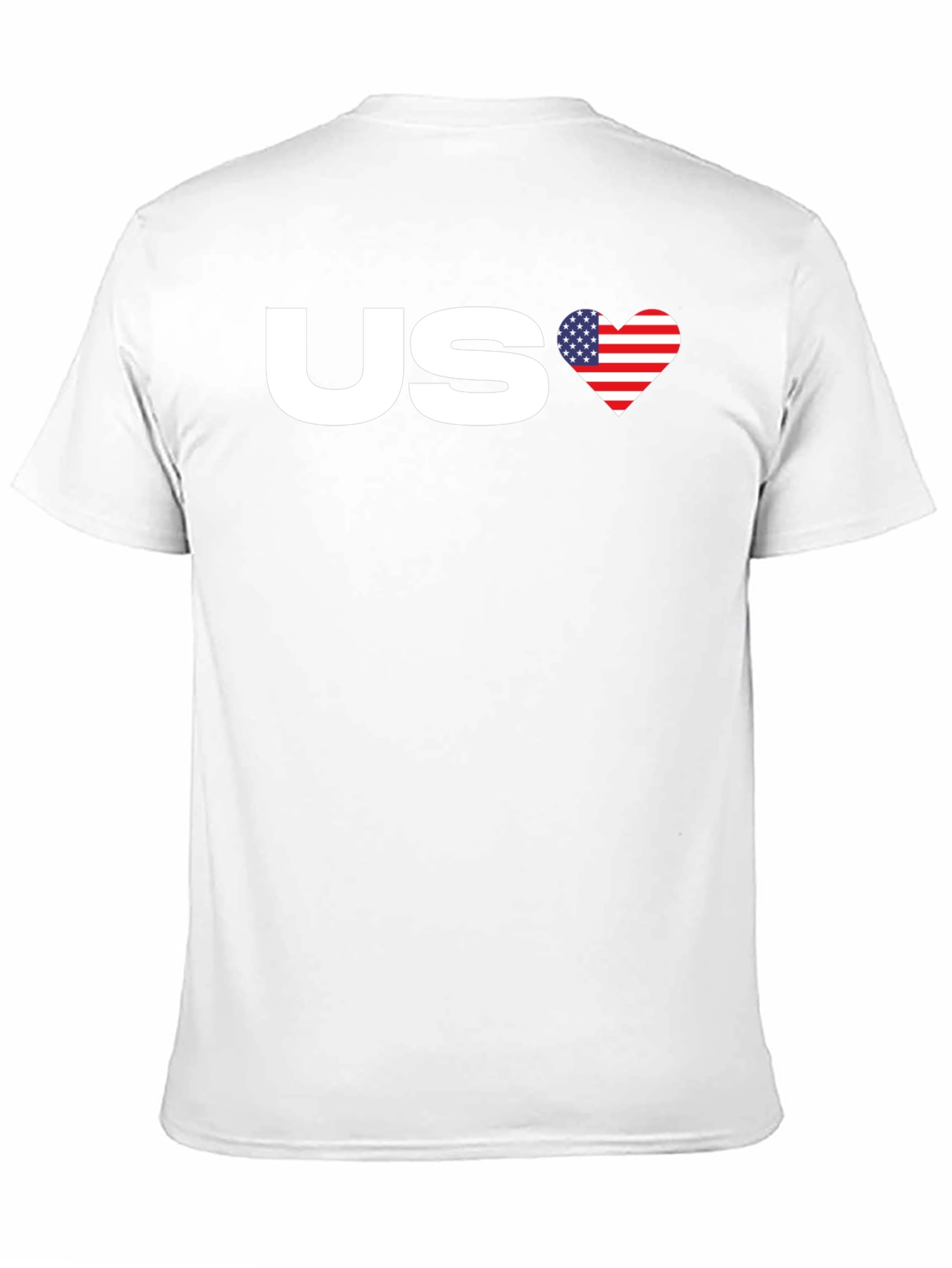 Black US Flag Heart Graphic Tee - Patriotic Pride view 11