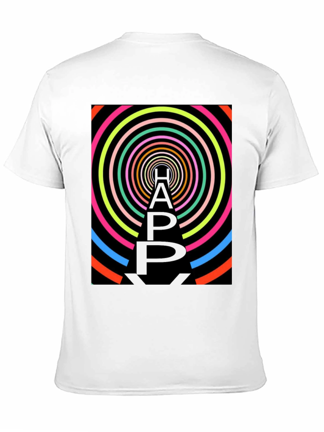 Black Happy Graphic Tee - Black Unisex Shirt view 11