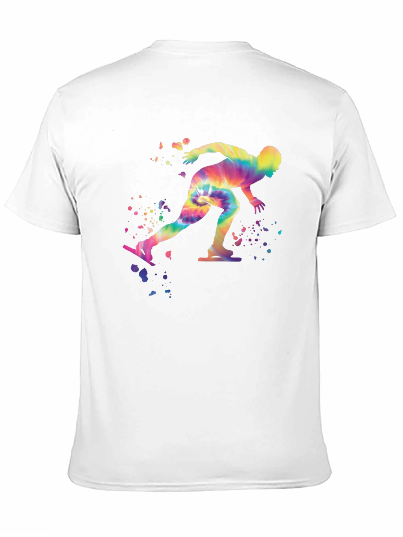 Black Tie-Dye Speed Skater Black T-Shirt view 11