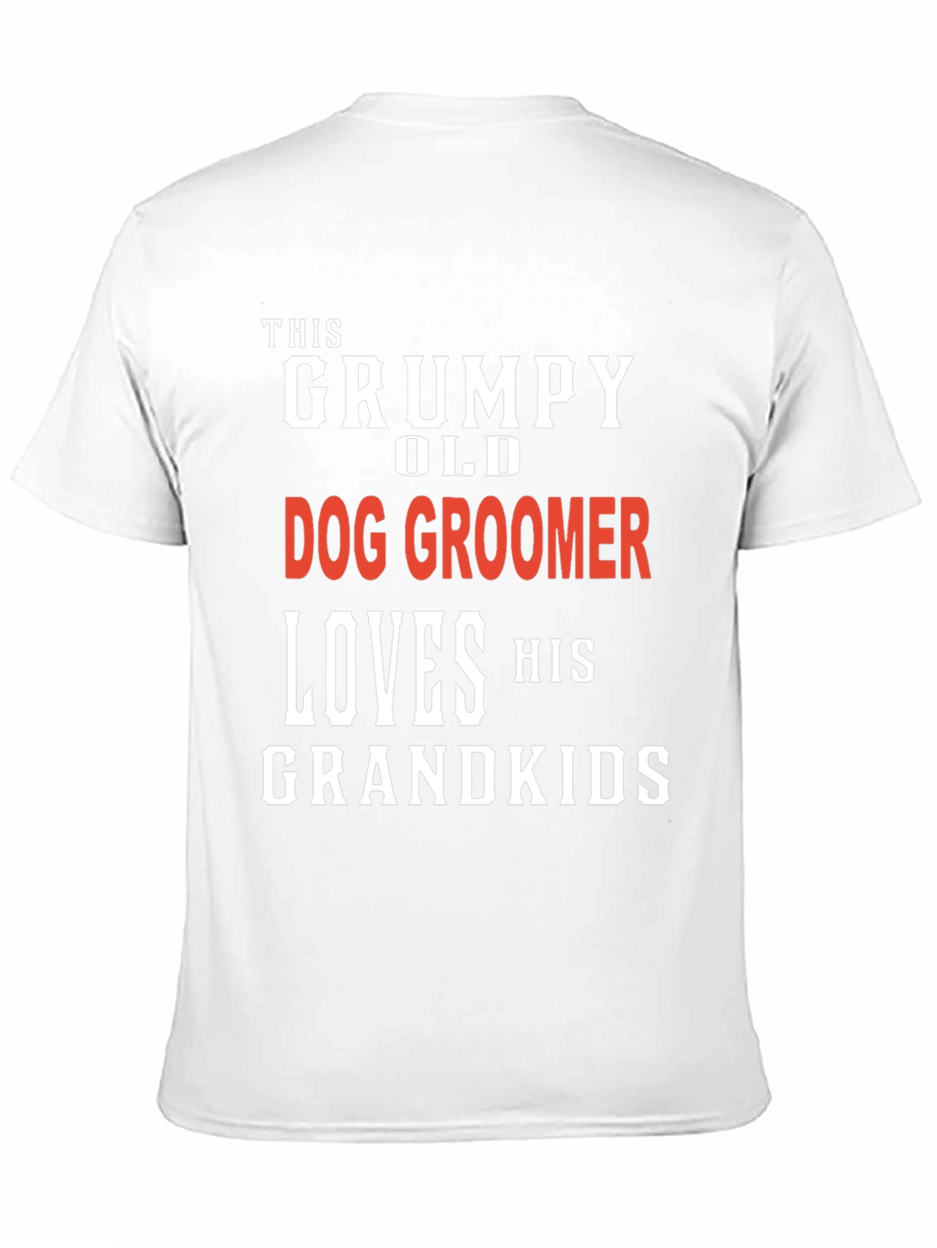 Black Grumpy Old Dog Groomer T-Shirt - Grandkids Love view 11