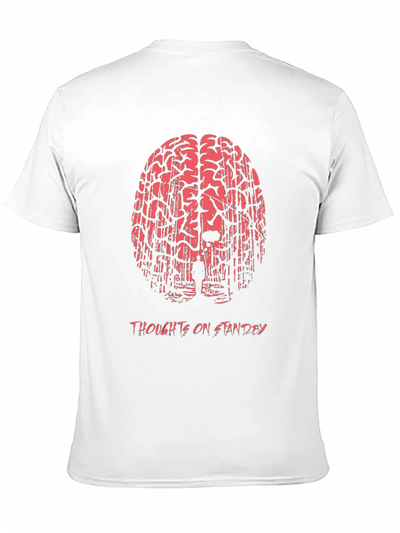 Black Thoughts on Standby Graphic Print T-Shirt view 11