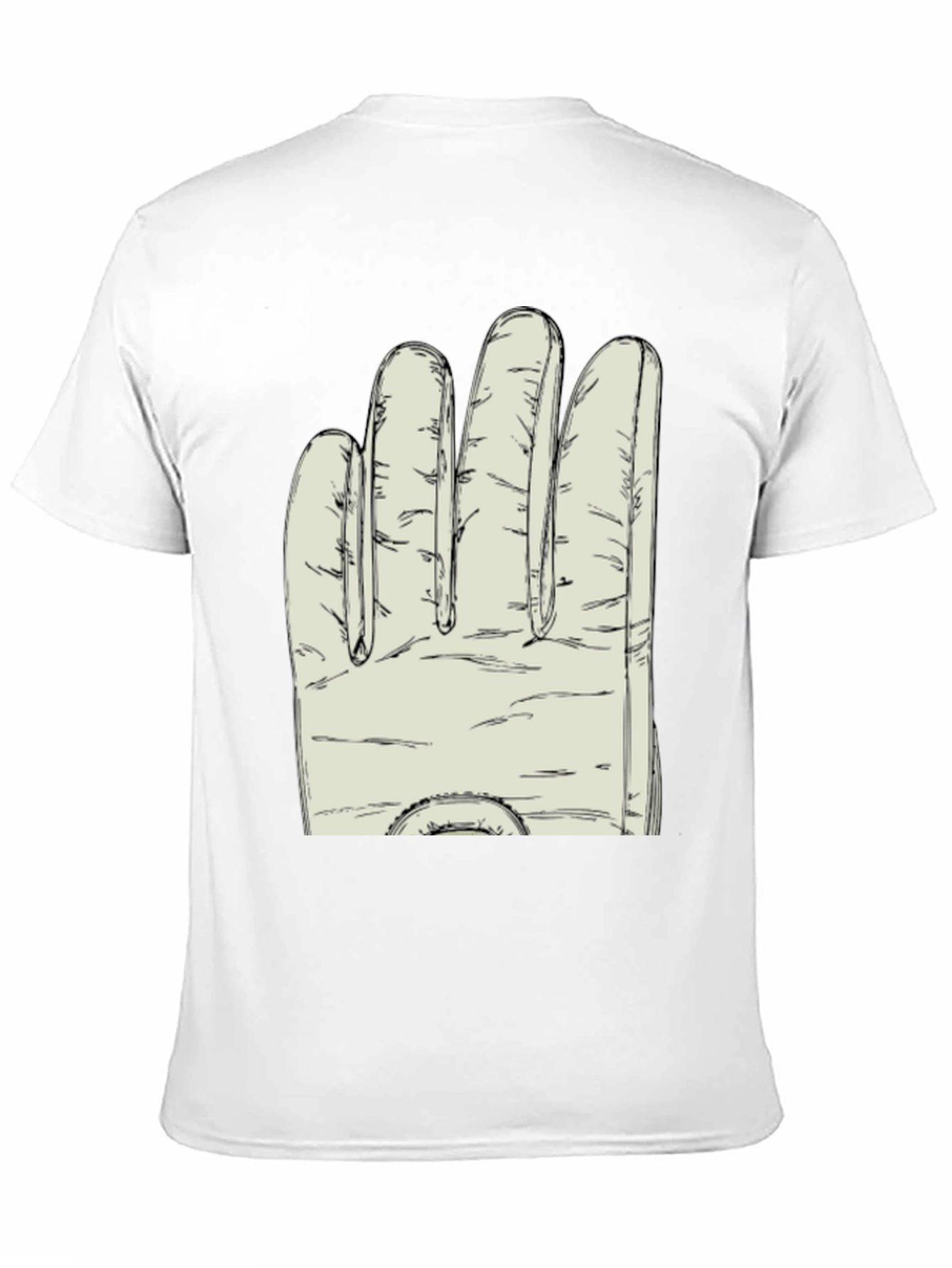 Black Novelty Glove Graphic T-Shirt - Soft Cotton Blend view 11