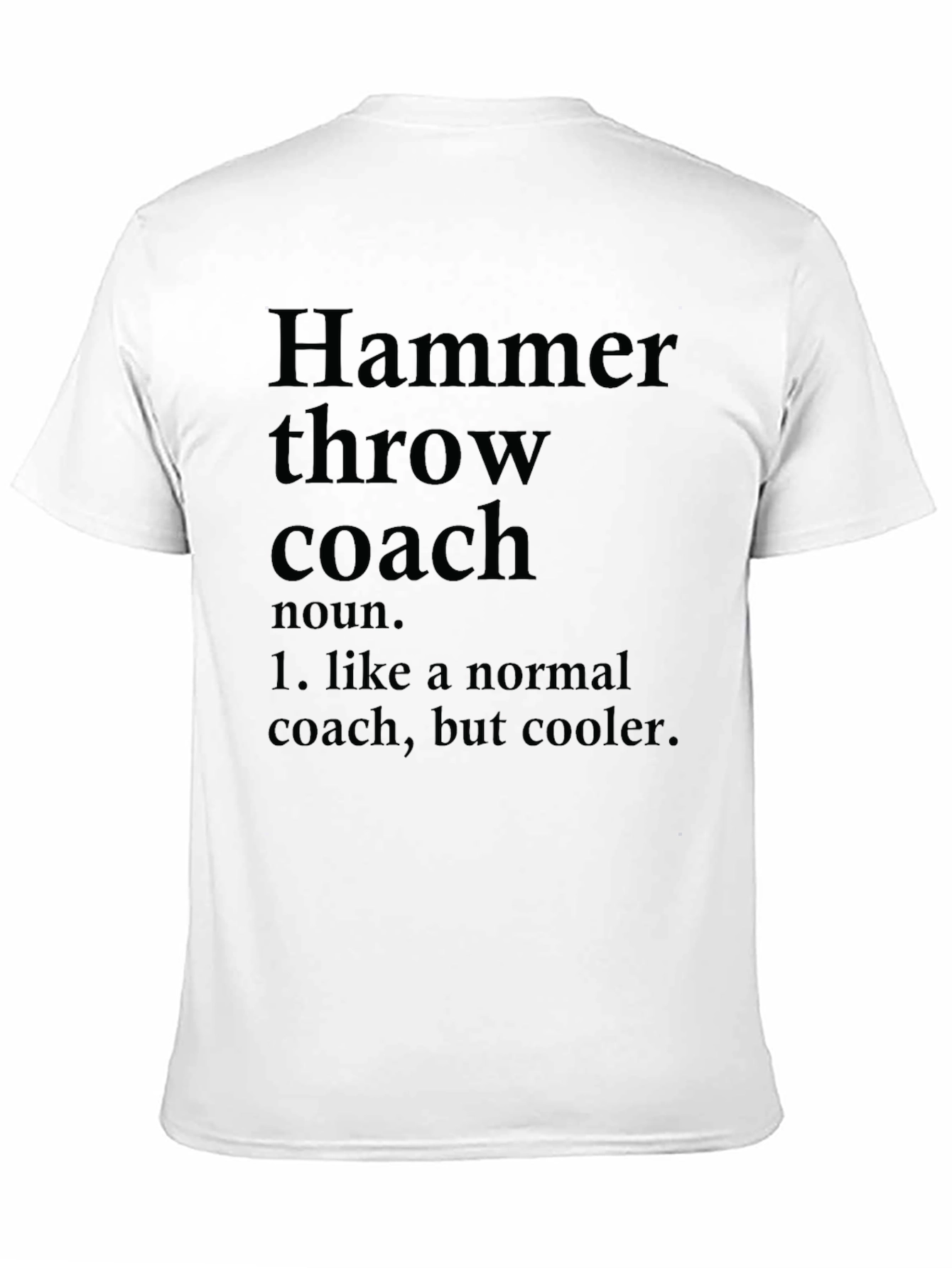 Black Hammer Throw Coach Definition Graphic T-Shirt view 11