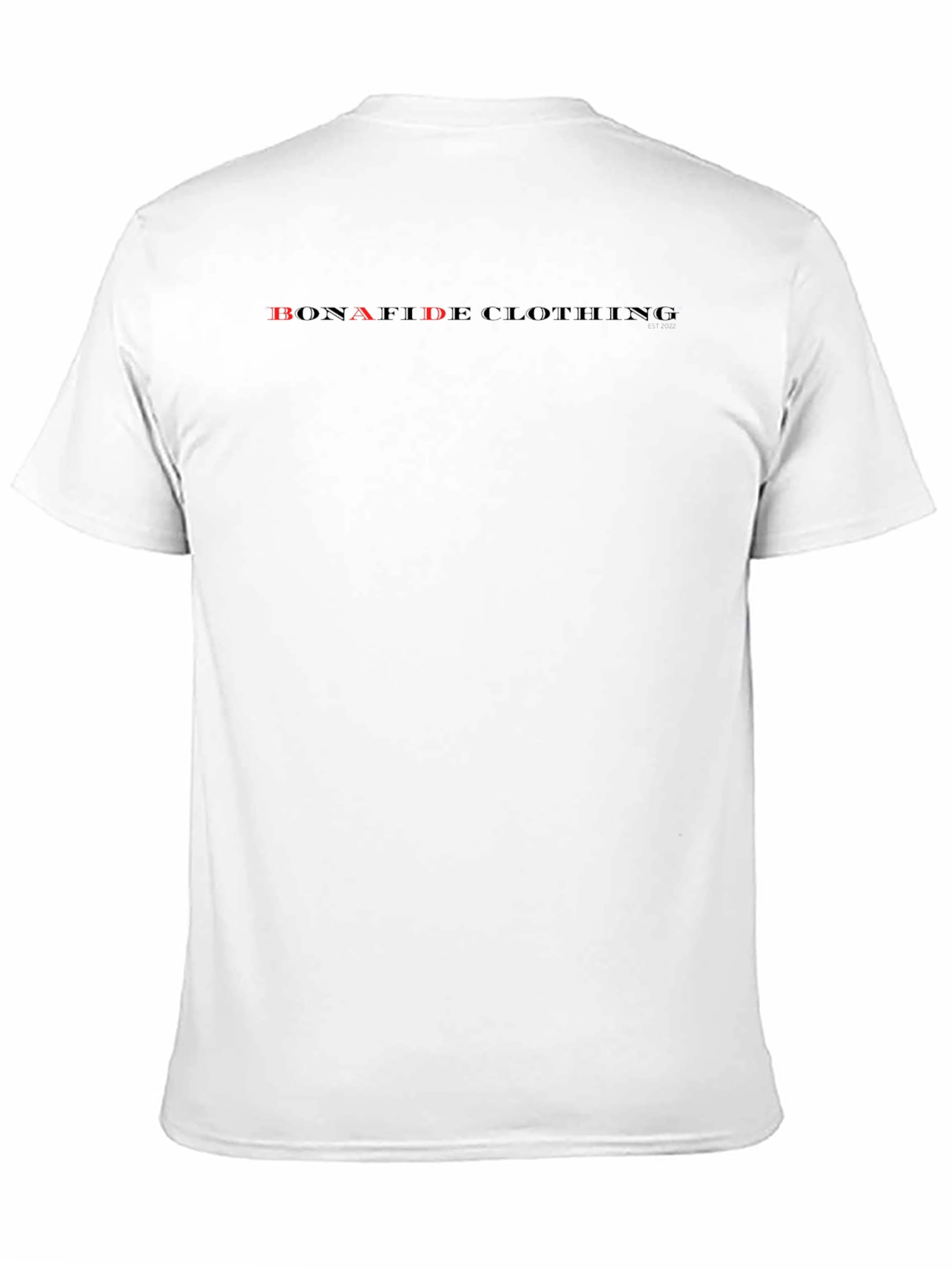 Black Men's Black Crew Neck T-Shirt with 'Bonafide Clothing' Text view 11