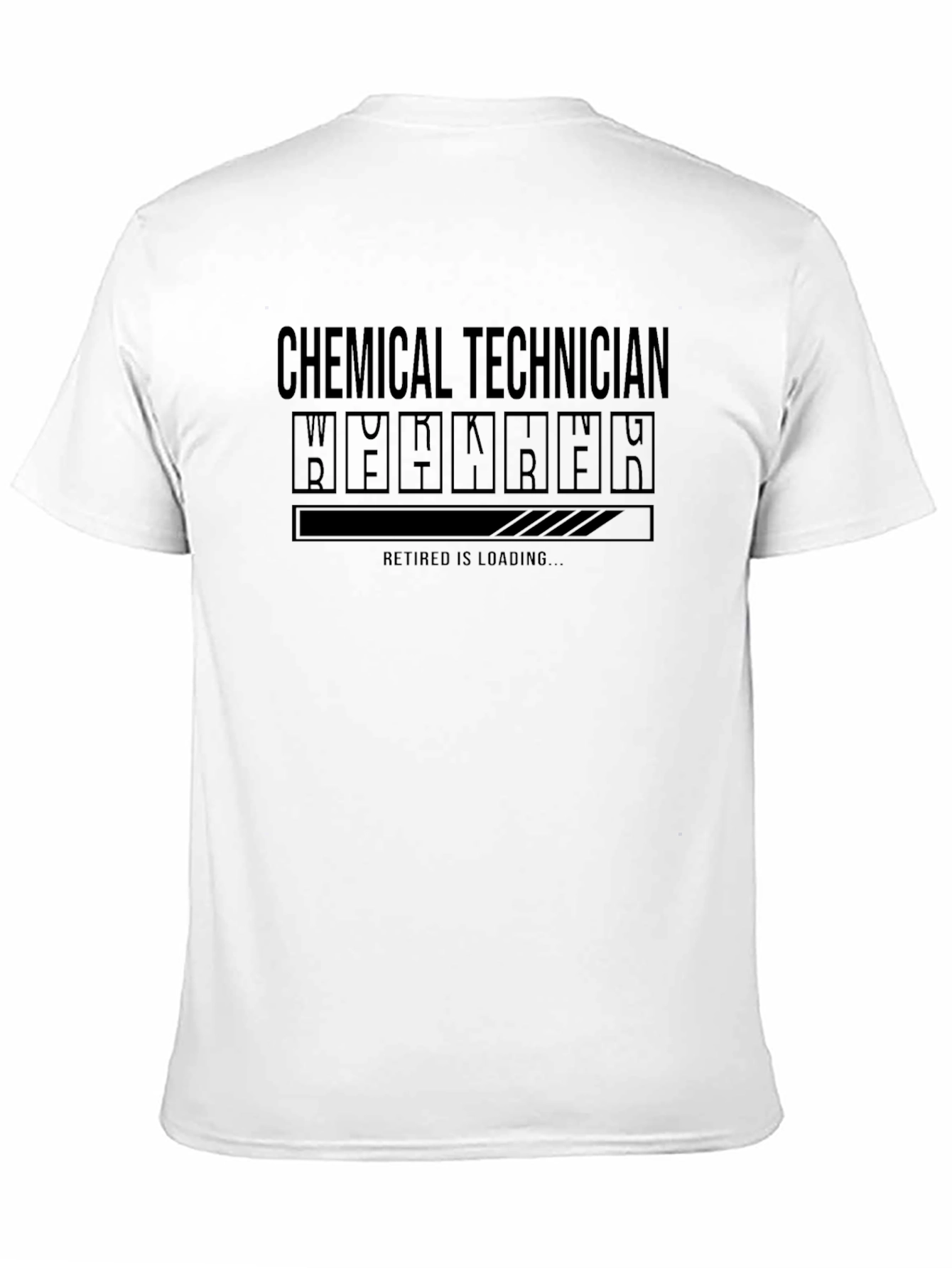 Black Chemical Technician Retirement Loading T-Shirt view 11