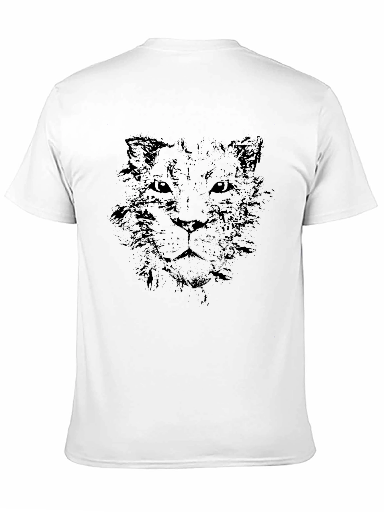Black Lion Sketch Graphic Print Black T-Shirt view 11