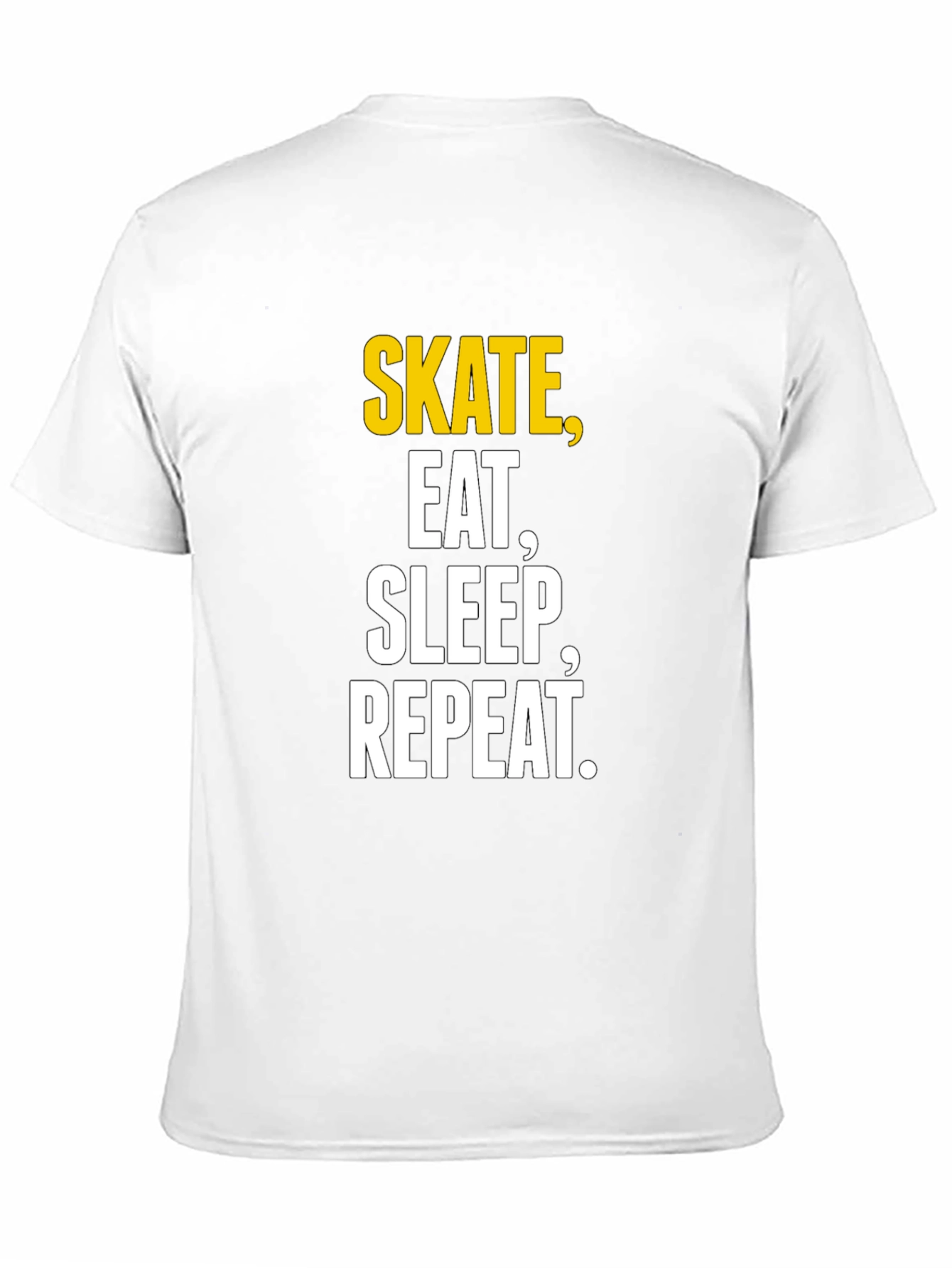 Black Skate Eat Sleep Repeat Graphic T-Shirt - Black Cotton Tee view 11