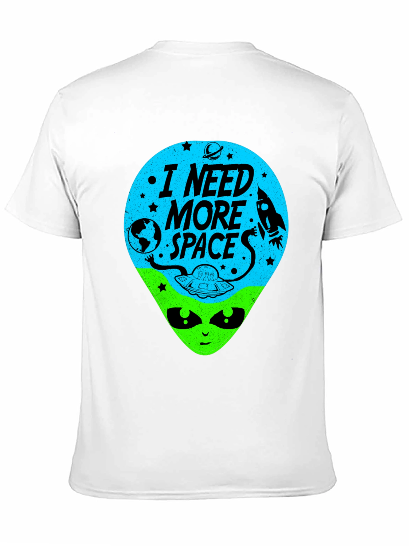 Black I Need More Space Alien Graphic Tee view 11