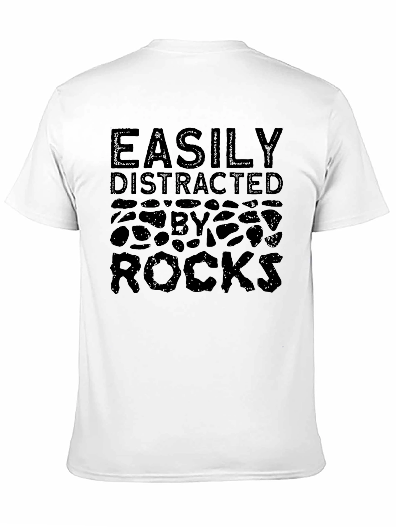 Black Easily Distracted By Rocks Graphic Tee view 11