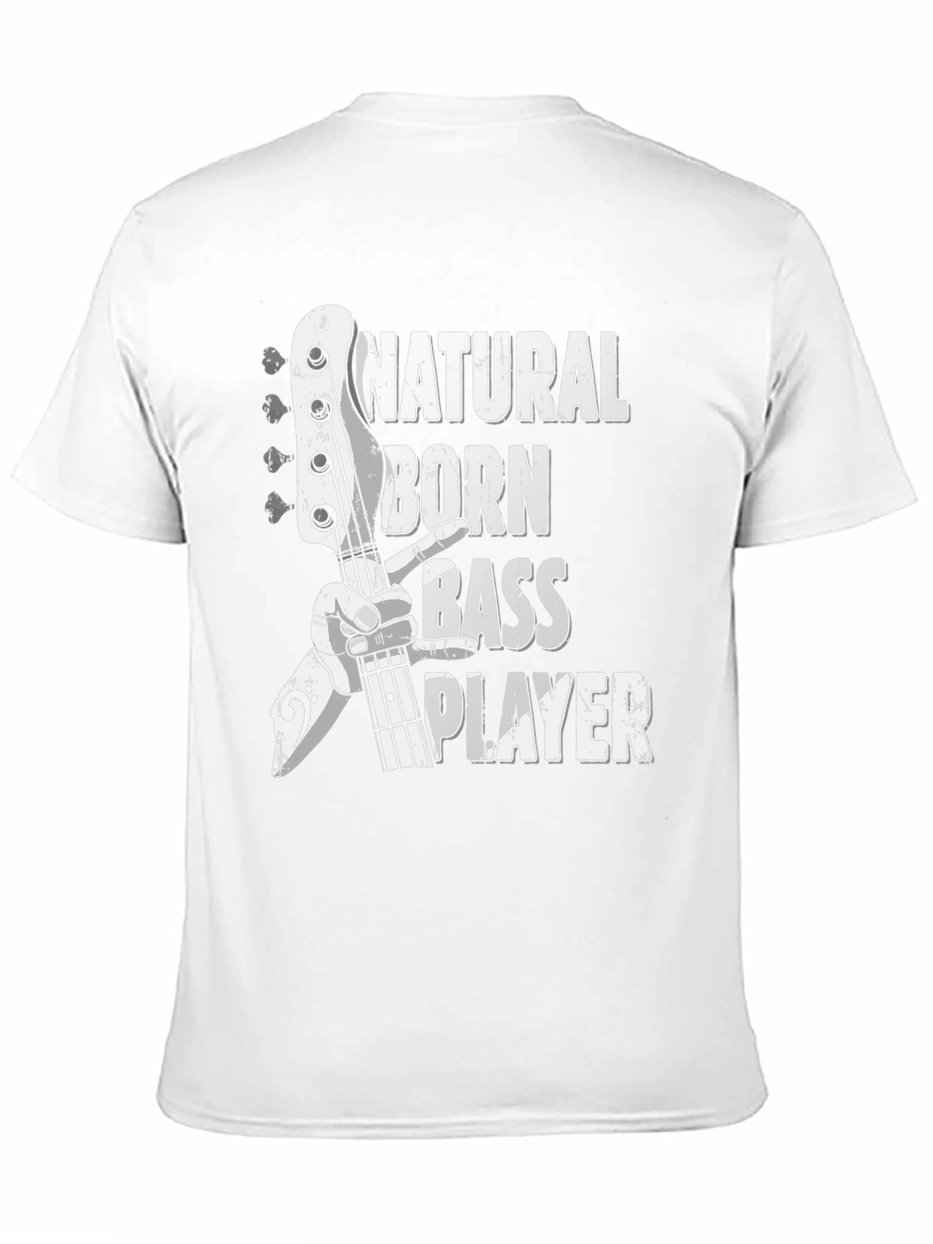 Black Natural Born Bass Player Graphic Tee view 11