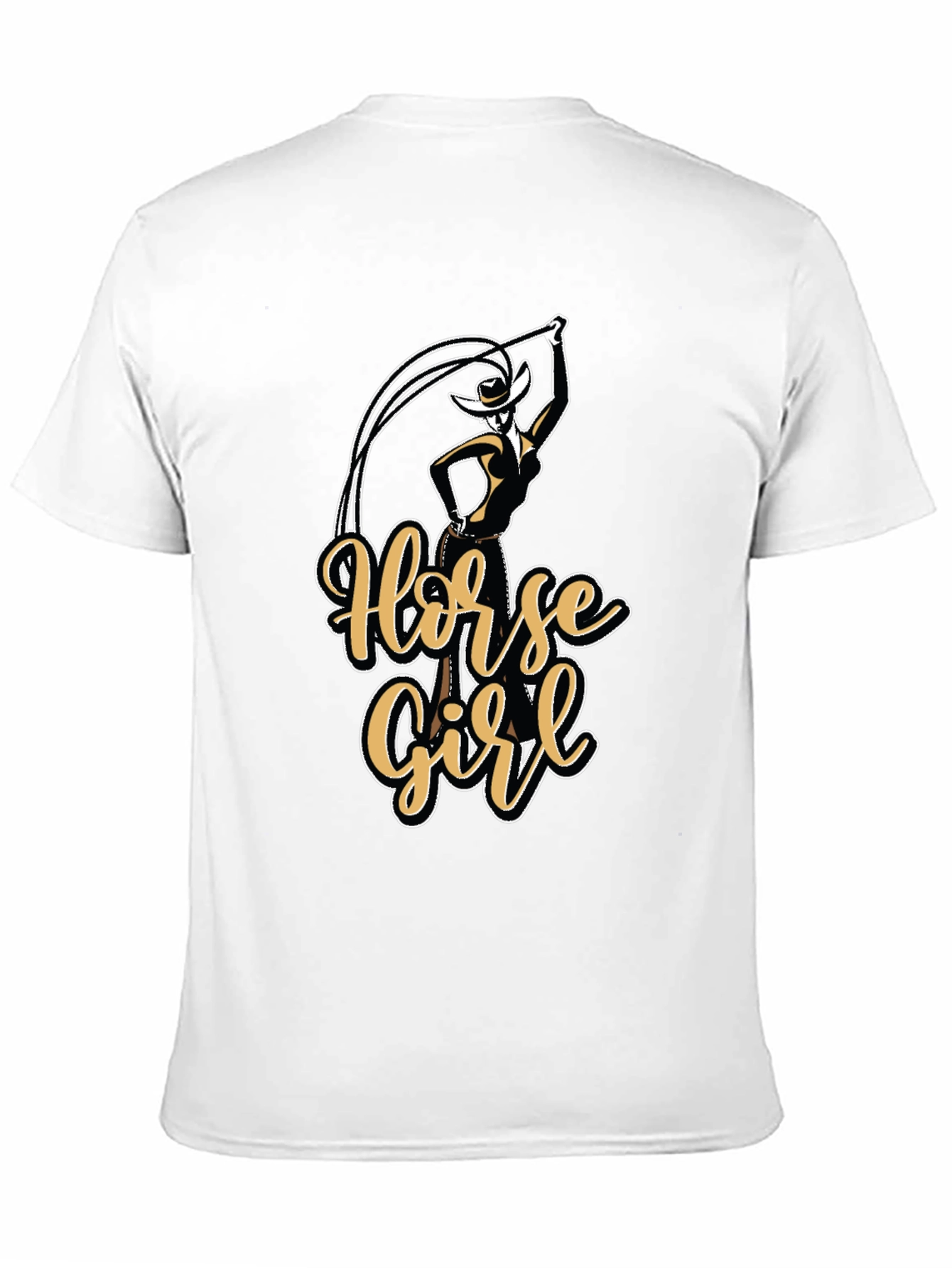 Black Horse Girl Graphic T-Shirt - Black view 11