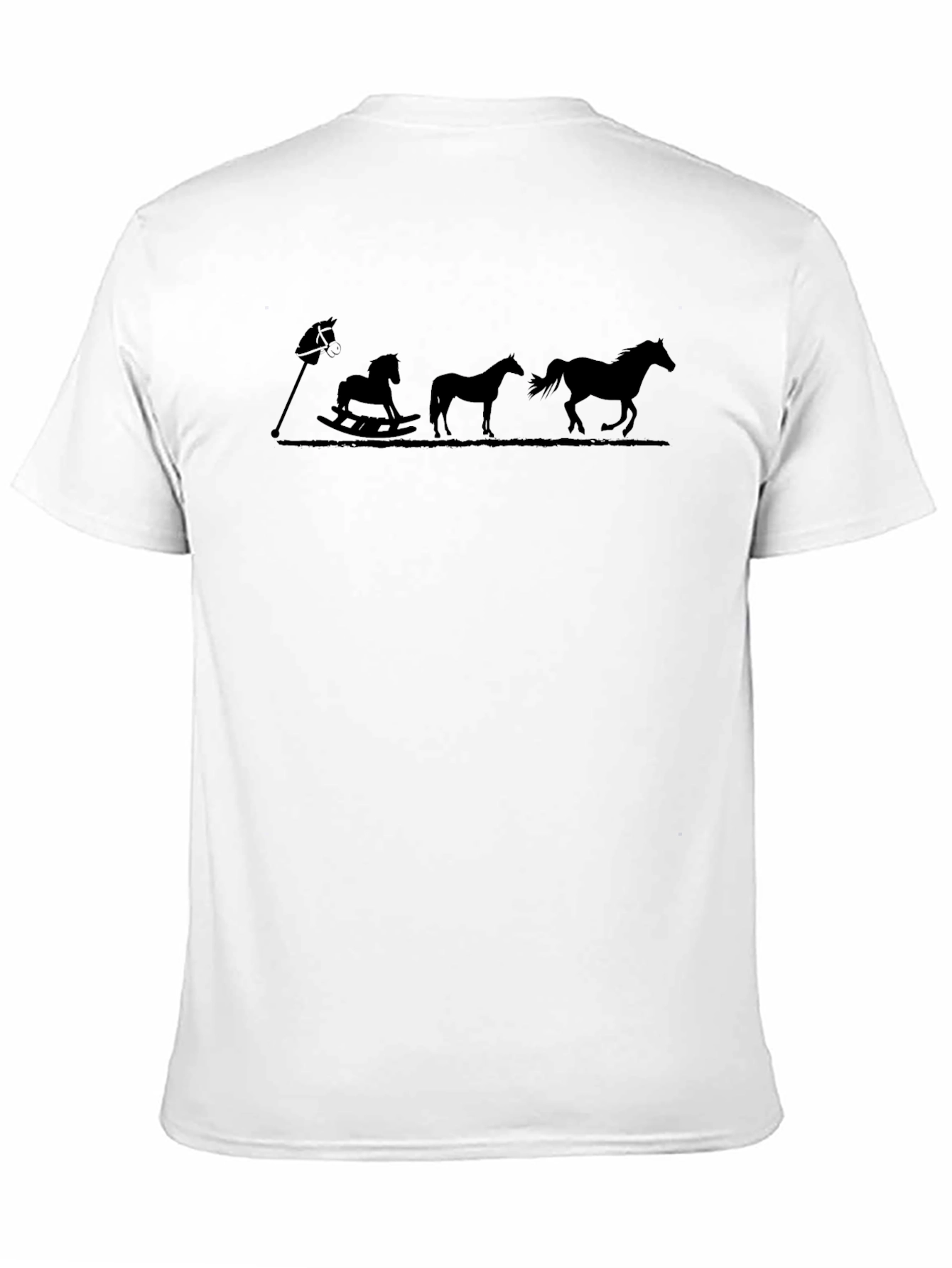 Black Evolving Horse T-Shirt: Stick to Running! view 11