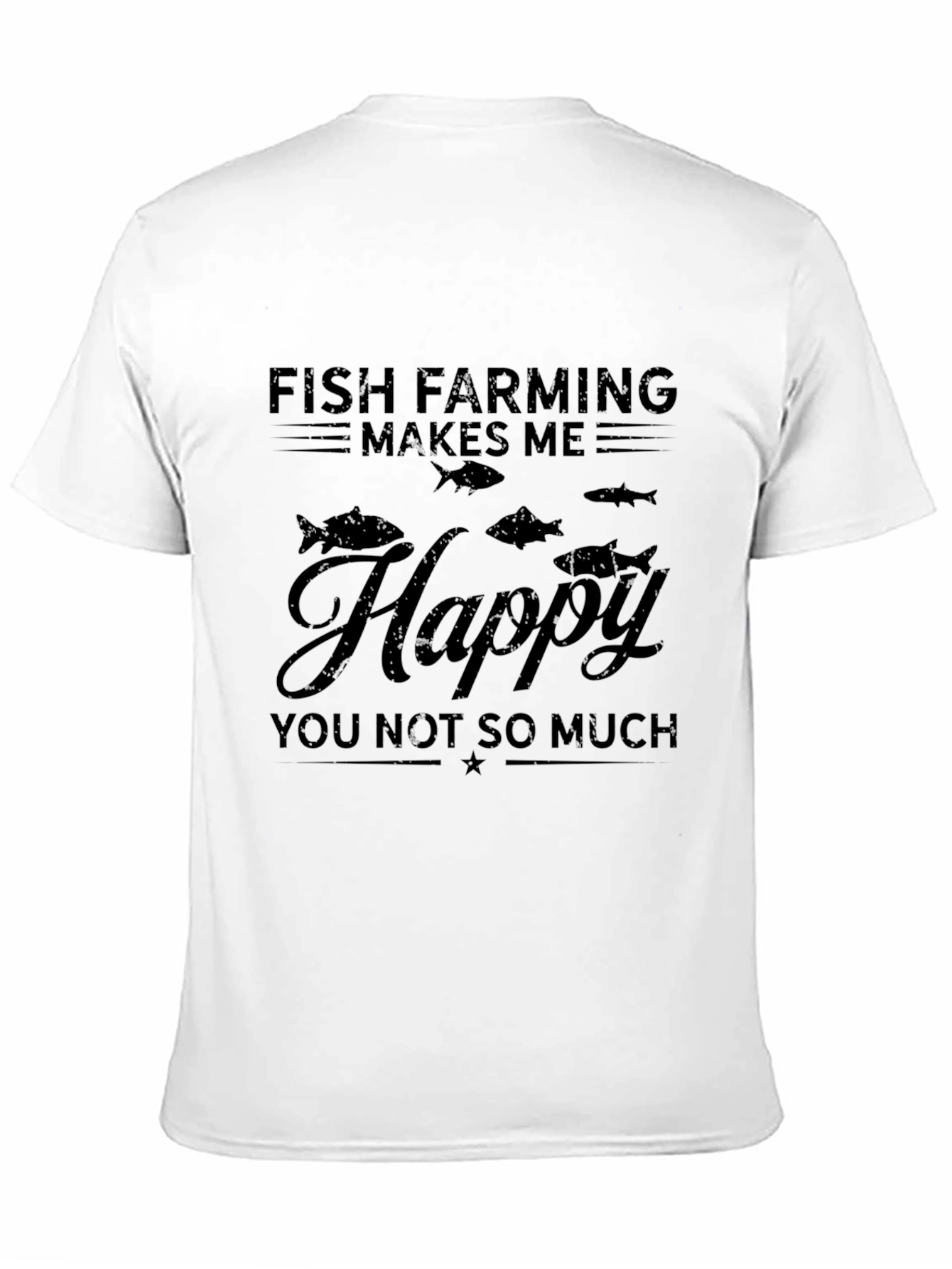 Black Fish Farming Makes Me Happy T-Shirt view 11