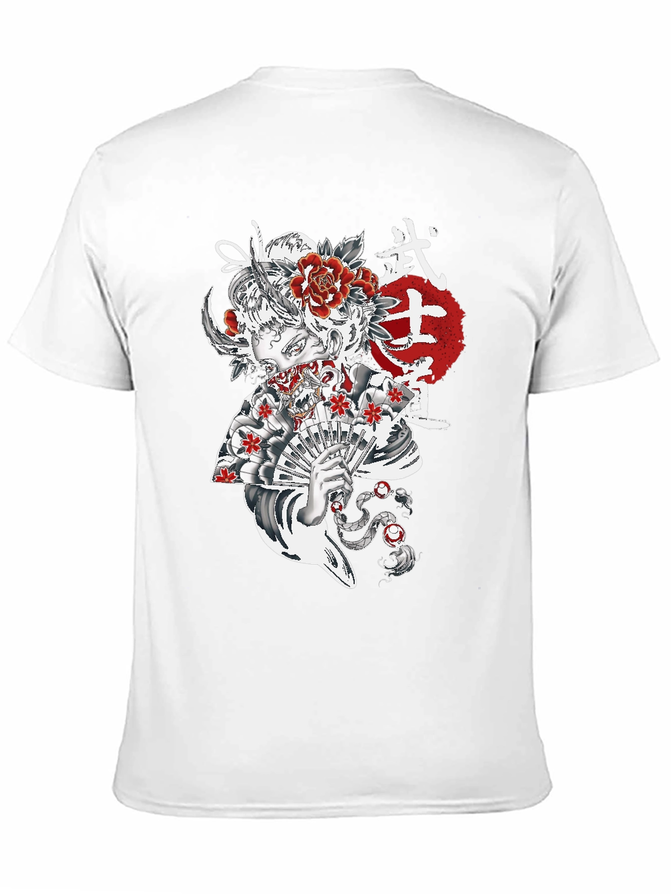 Black Japanese Geisha T-Shirt view 11