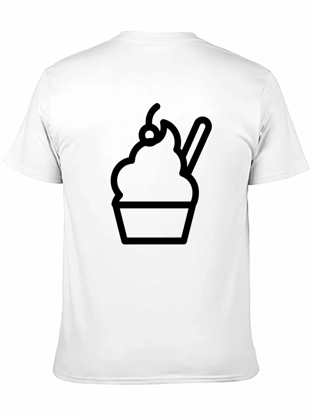 Black Cupcake Graphic Tee - Casual Black T-Shirt view 11
