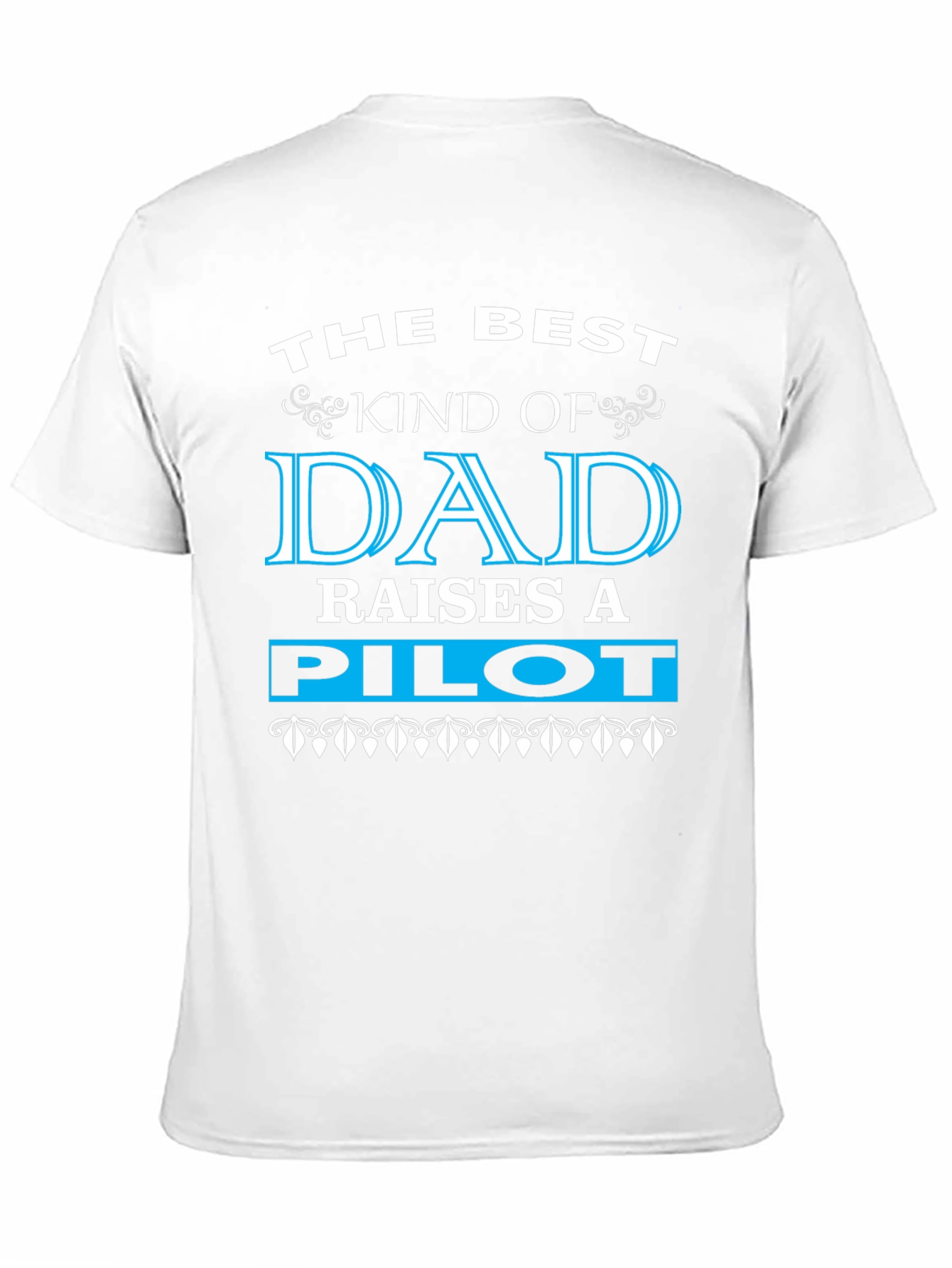 Black Best Dad Raises a Pilot Black T-Shirt view 11