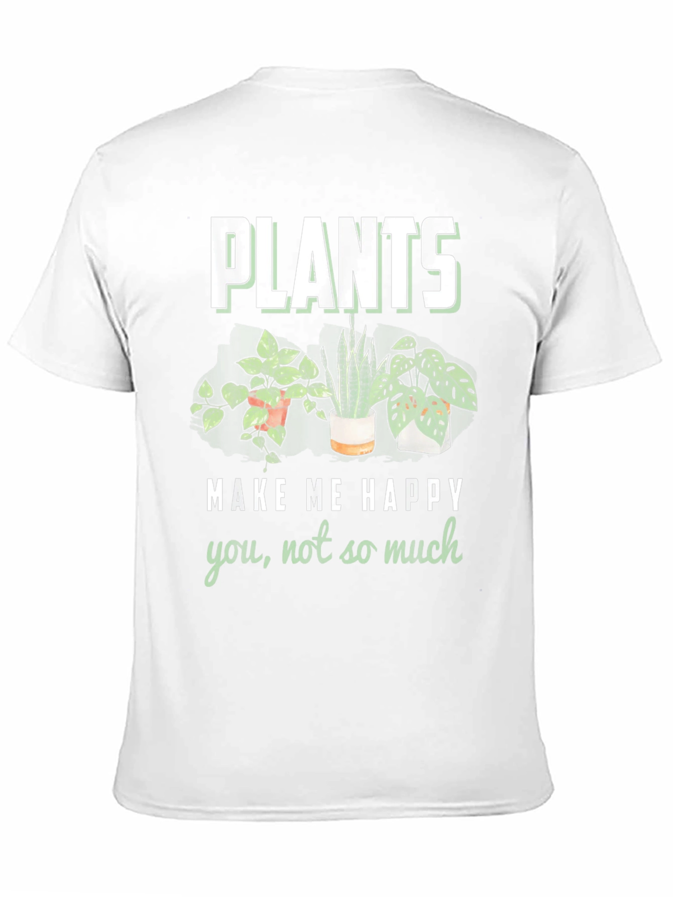 Black Plants Make Me Happy Graphic T-Shirt view 11