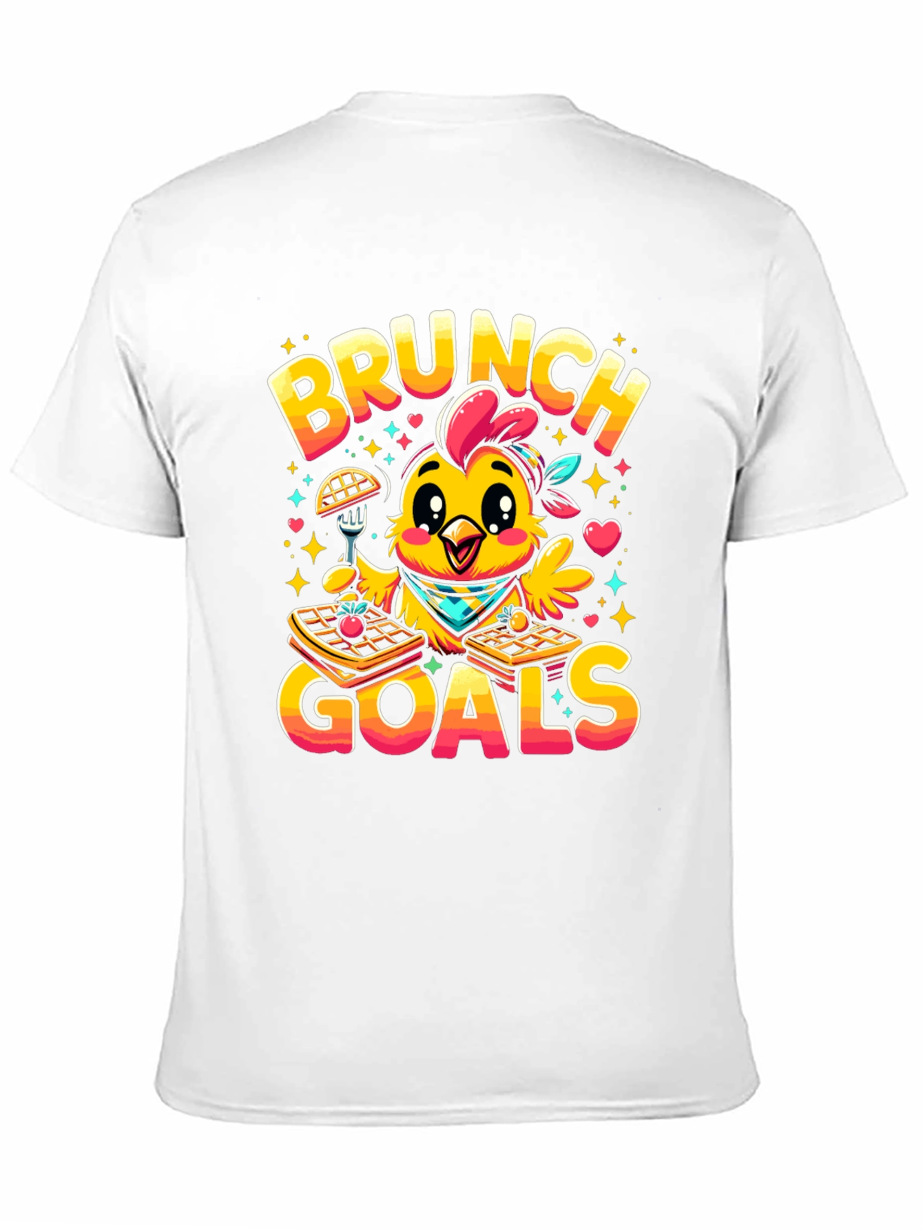 Black Brunch Goals Chicken Graphic Tee view 11