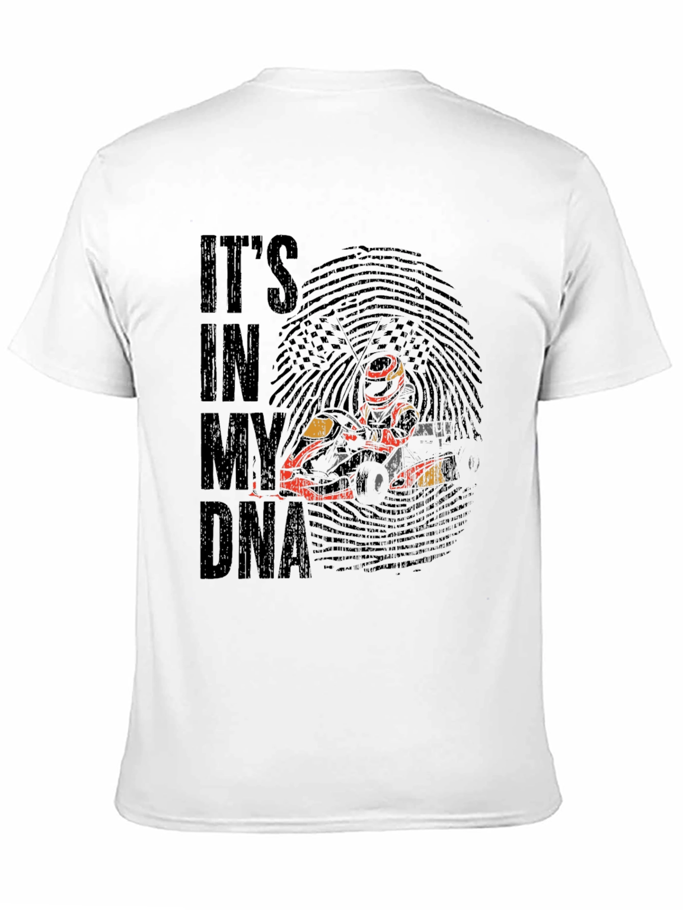 Black It's In My DNA Racing T-Shirt view 11