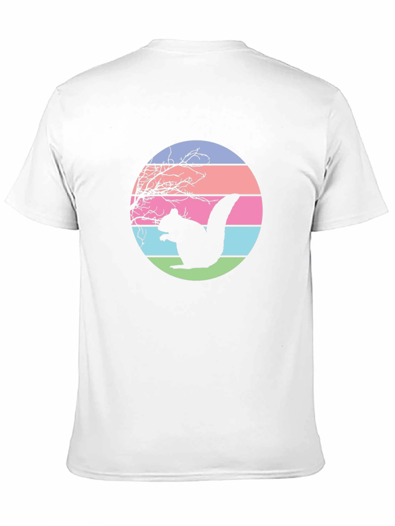 Black Retro Squirrel Sunset Graphic Tee - Black view 11