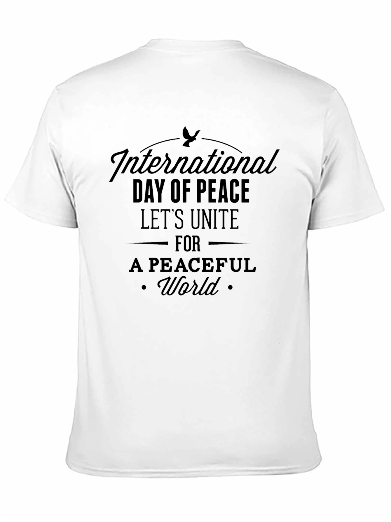 Black International Day of Peace T-Shirt view 11