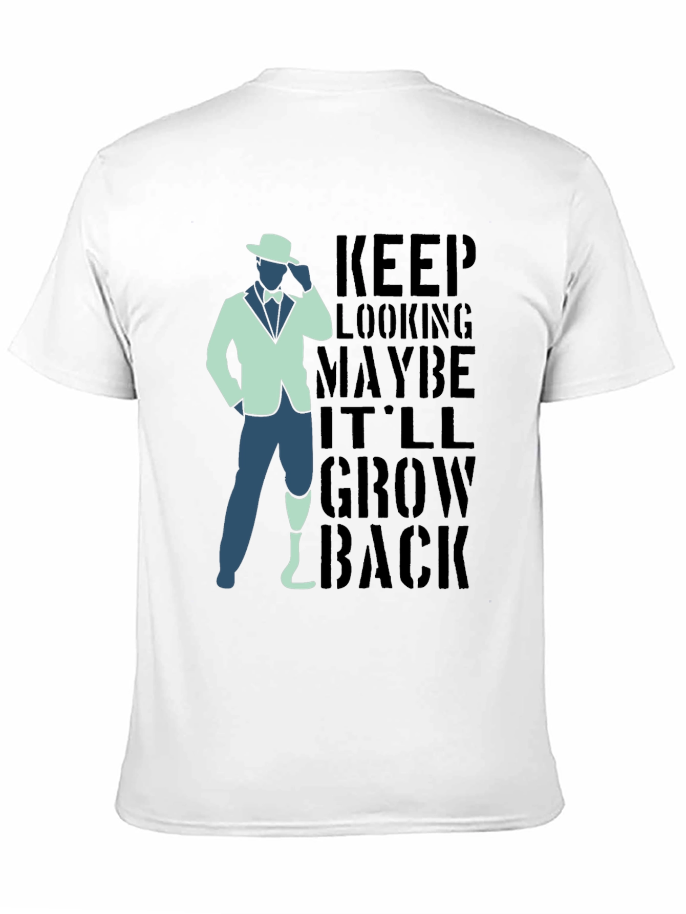 Black Keep Looking Humor Graphic T-Shirt view 11