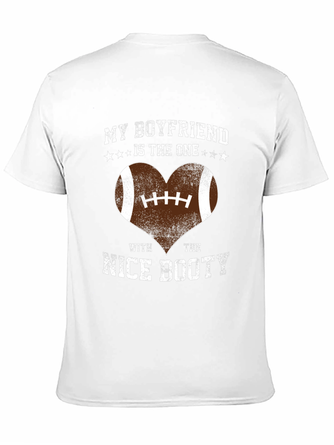 Black Boyfriend Nice Booty Football Heart T-Shirt view 11