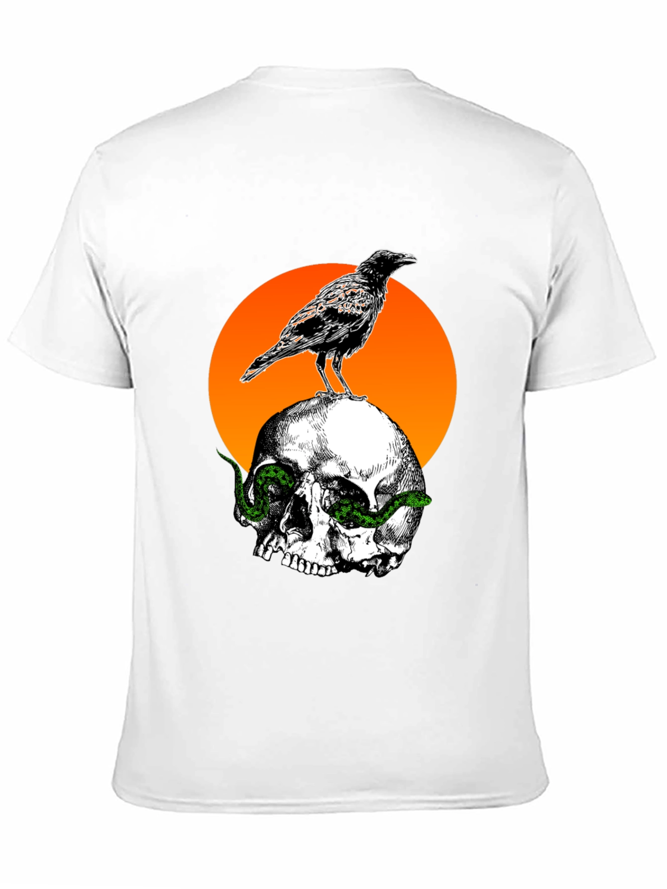 Black Raven Skull Graphic Tee - Unique Design view 11