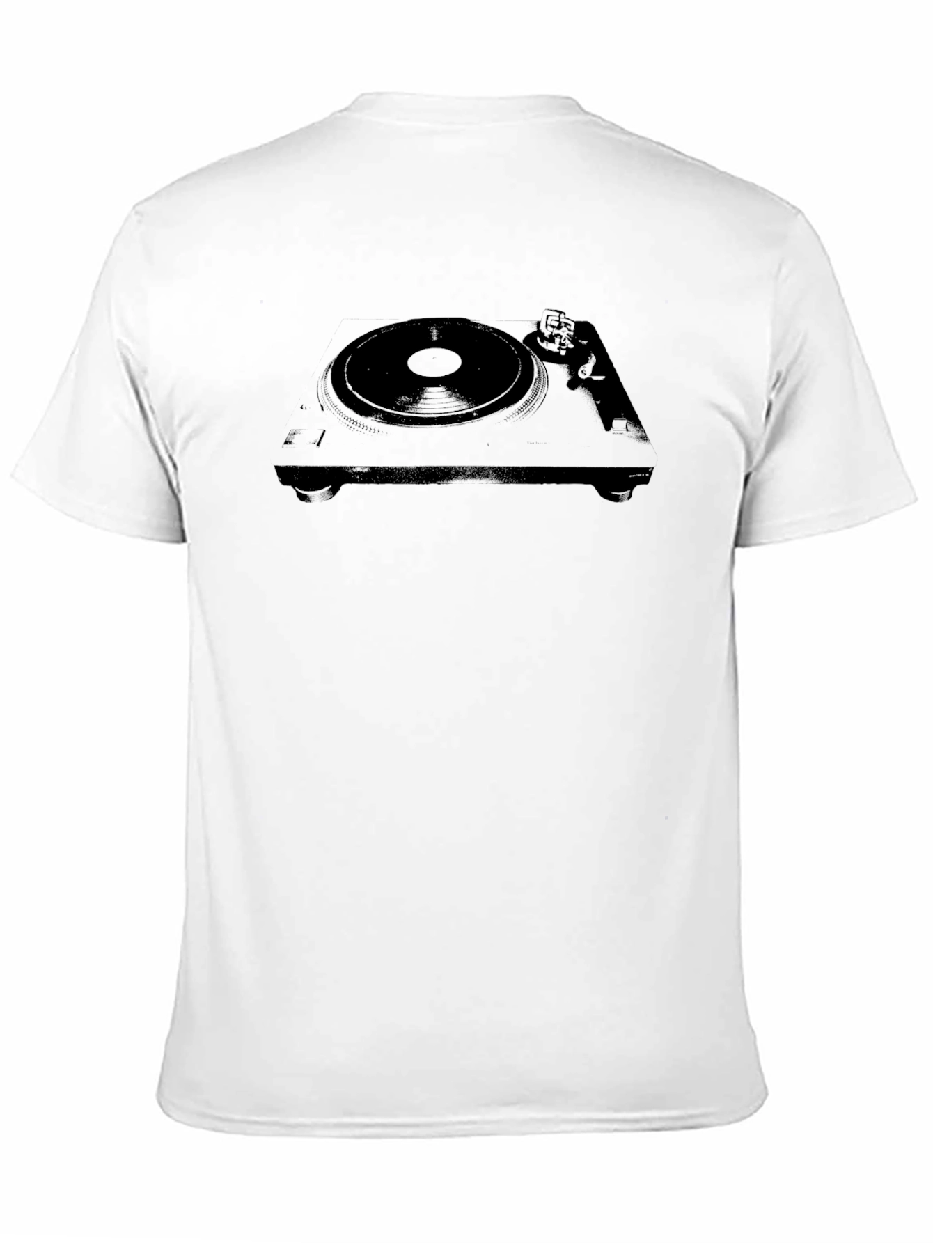 Black Black Turntable T-Shirt - Vintage DJ Style view 11