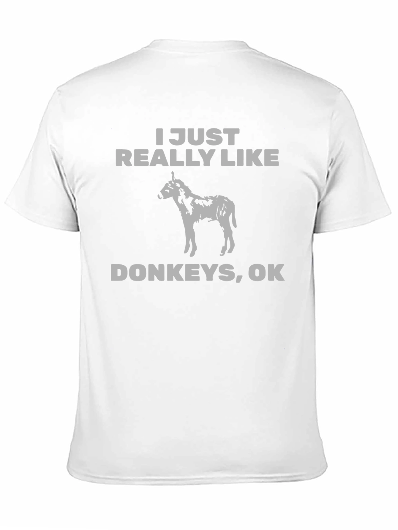 Black I Just Really Like Donkeys Graphic Tee view 11