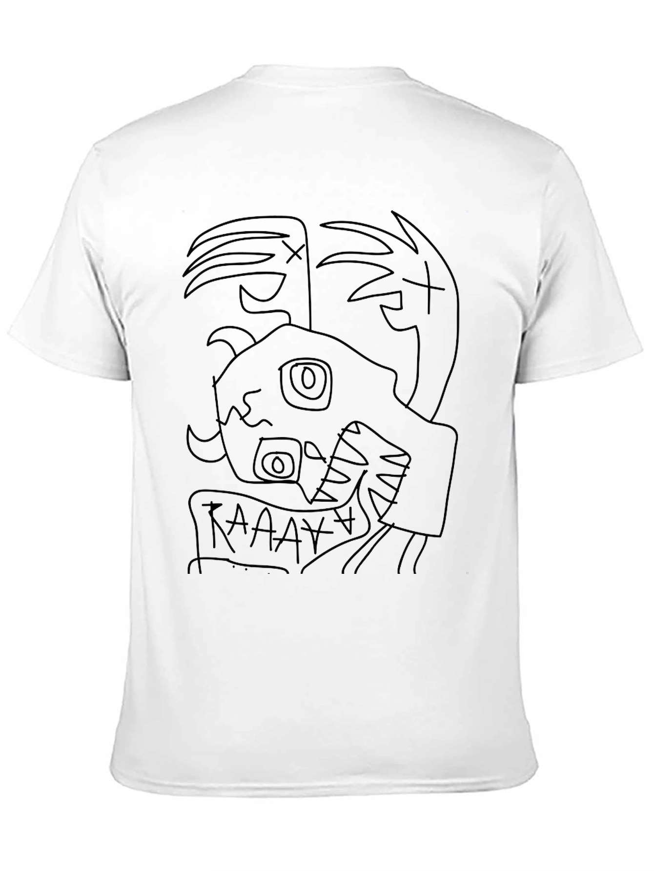 Black Abstract Graphic Print Black T-Shirt view 11