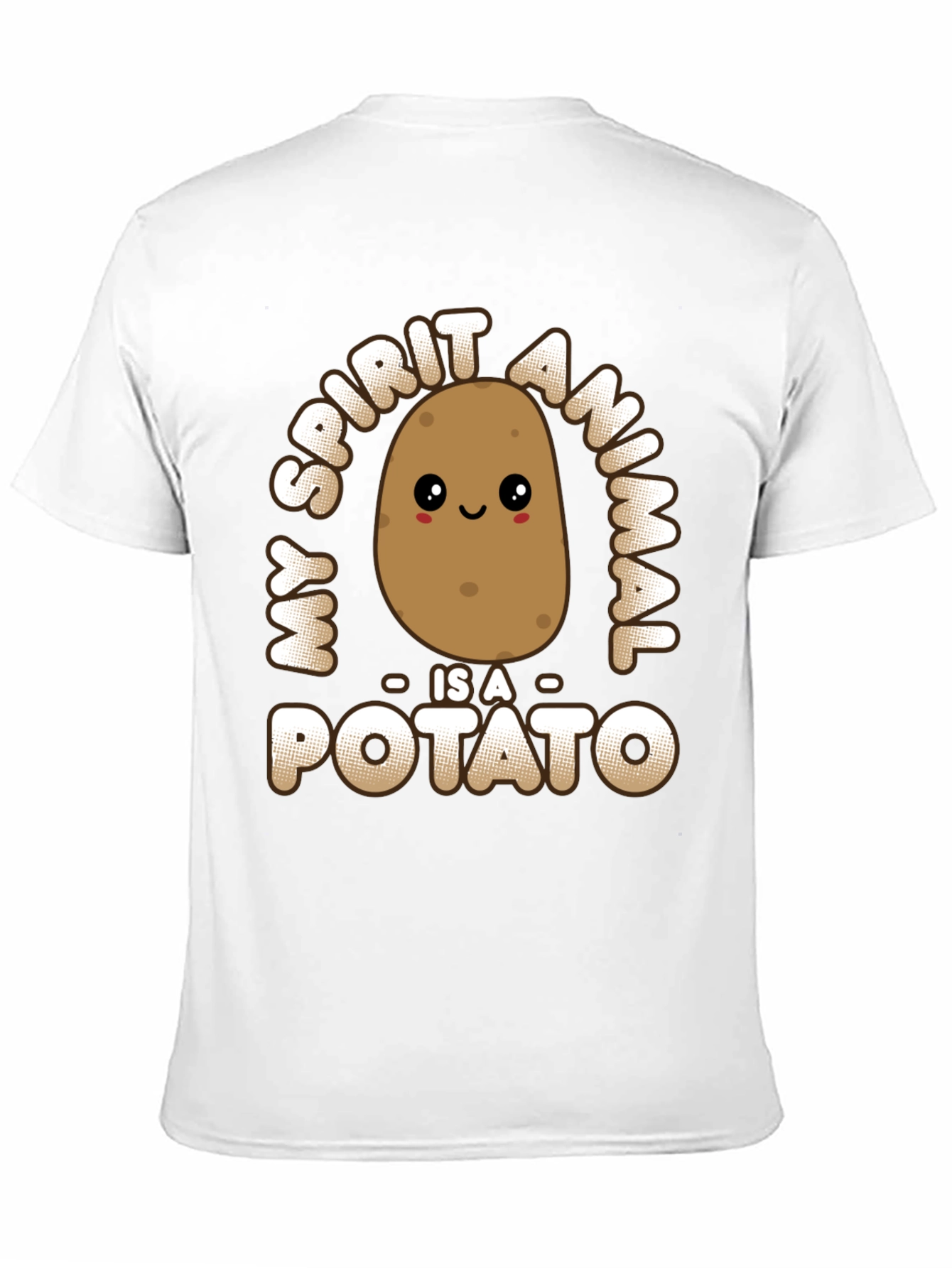 Black My Spirit Animal is a Potato Funny Graphic Tee view 11