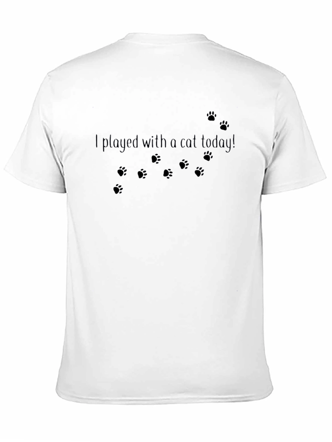 Black I Played With a Cat Today T-Shirt view 11
