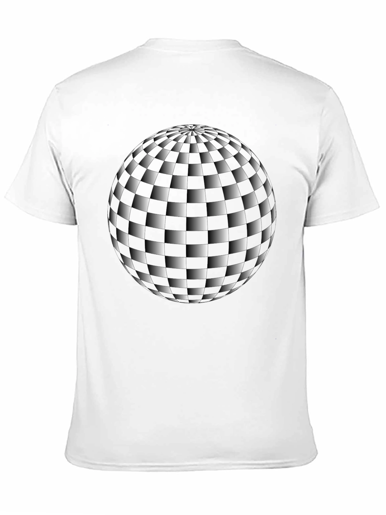 Black Optical Illusion Sphere Graphic Tee - Black view 11