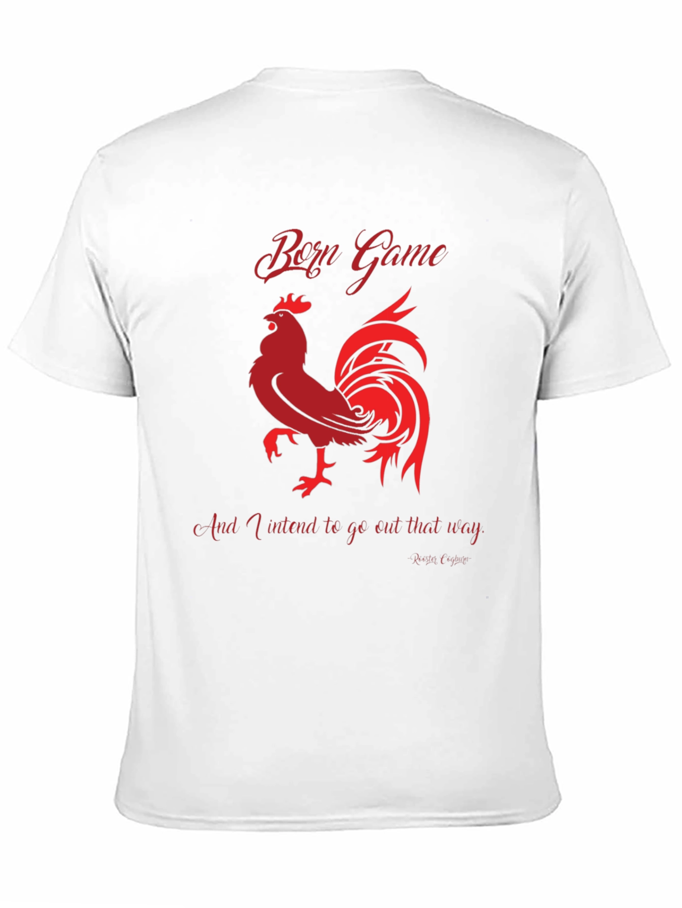 Black Born Game Rooster Graphic Tee - Black view 11
