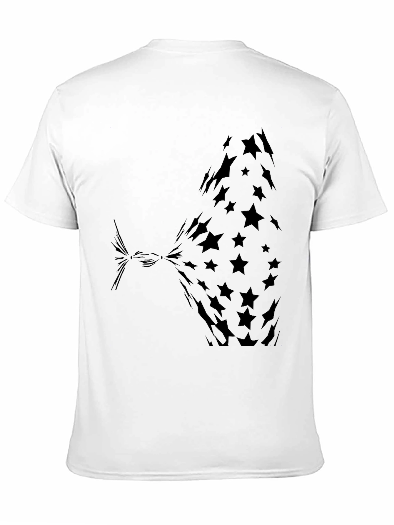 Black Black Star Pattern T-Shirt view 11