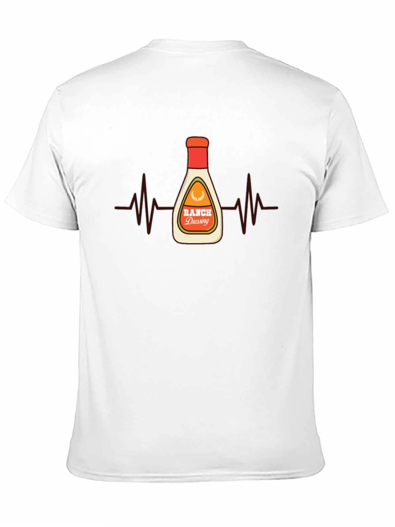 Black Ranch Dressing Heartbeat T-Shirt view 11