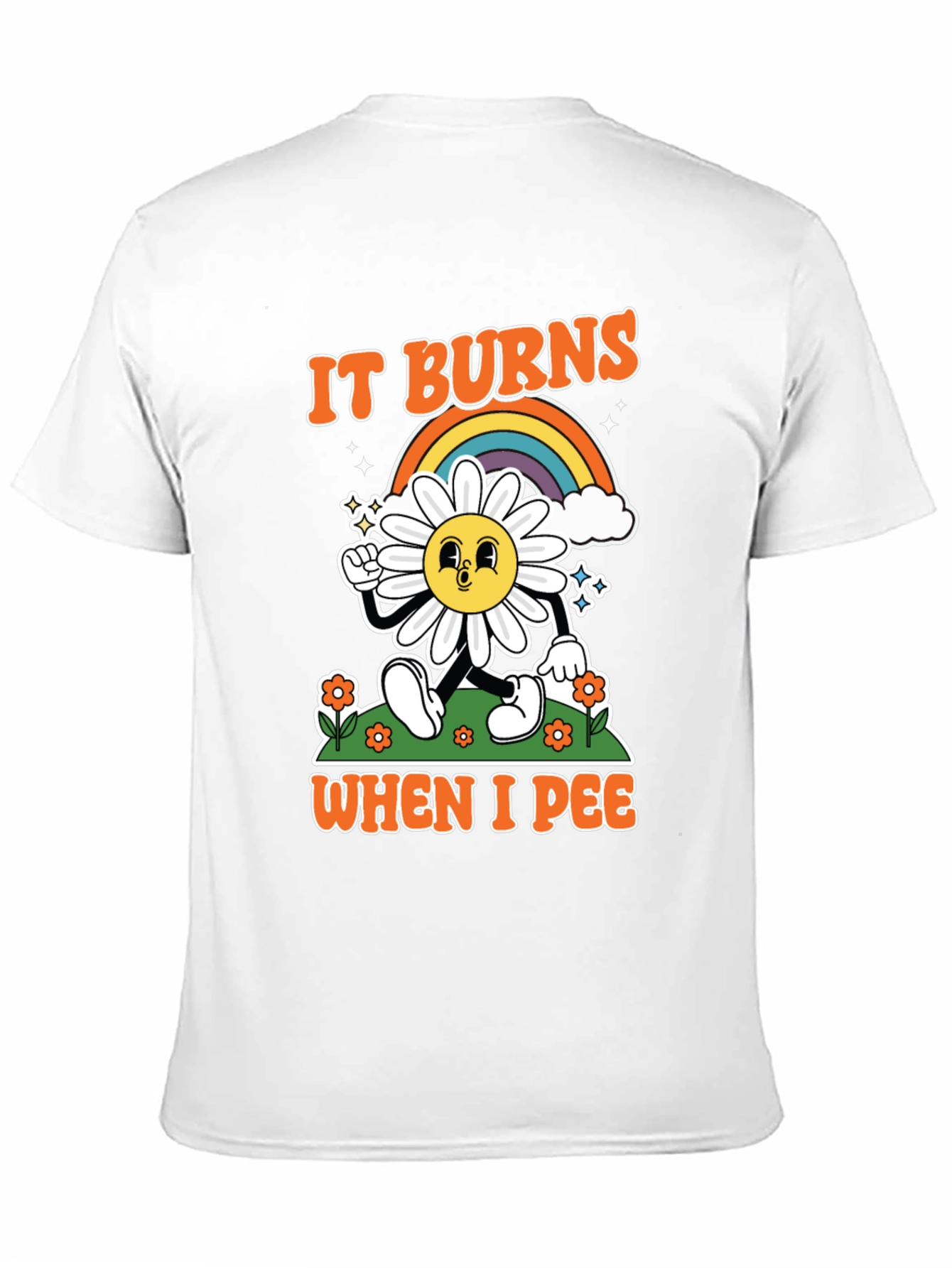 Black Funny It Burns When I Pee Graphic T-Shirt view 11